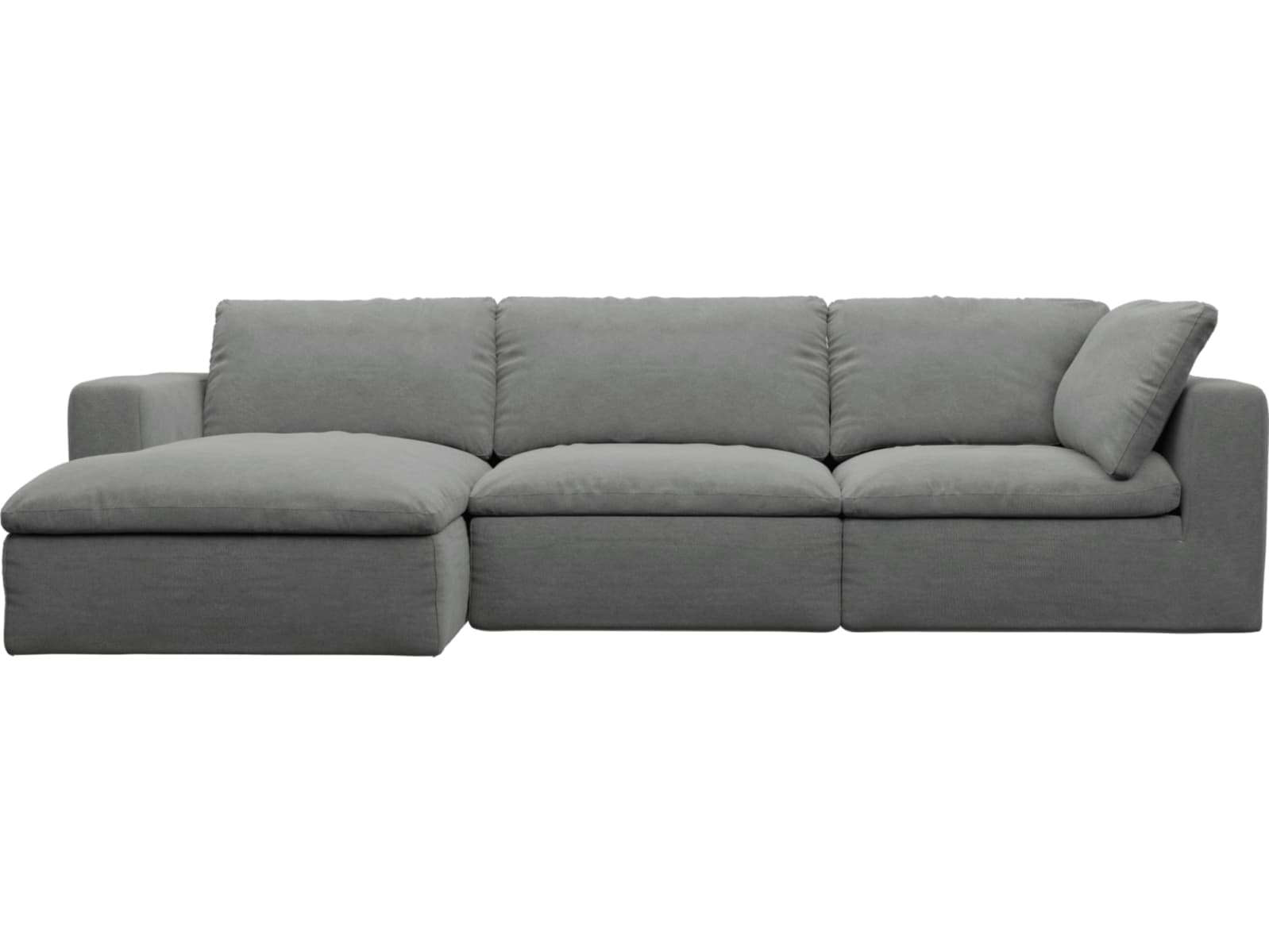 Cloud Deep Maya Flint Modular Sofa - 3 Seater Chaise color Maya Flint