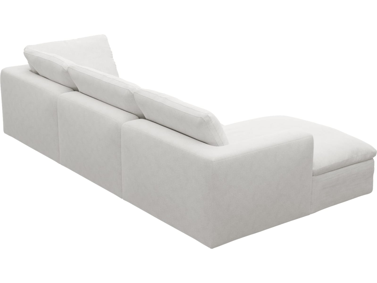 Cloud Deep Noa Fog Modular Sofa - 3 Seater Chaise color Noa Fog