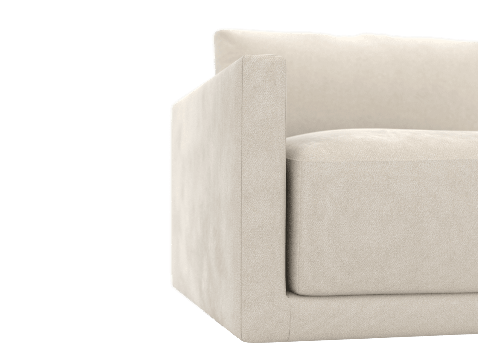 Haven Muse Flax Left Arm Facing Sofa Module color Muse Flax