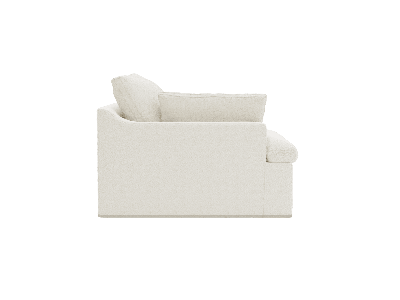 Retreat Boucle Ivory 1 Seat Left Arm Facing Sofa Module color Boucle Ivory