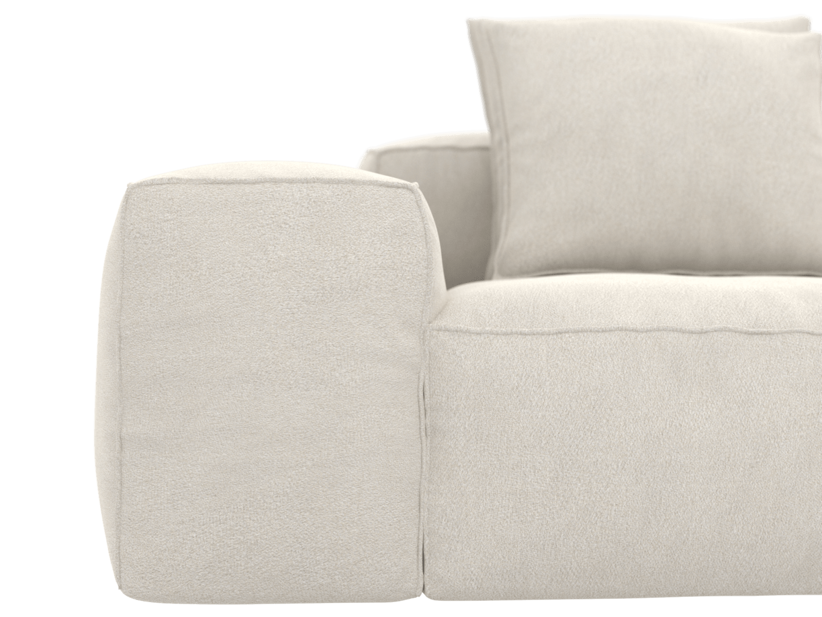 Riley California Ivory Modular Sofa - 1x Arm, 4x Armless, 1x Right Terminal color California Ivory