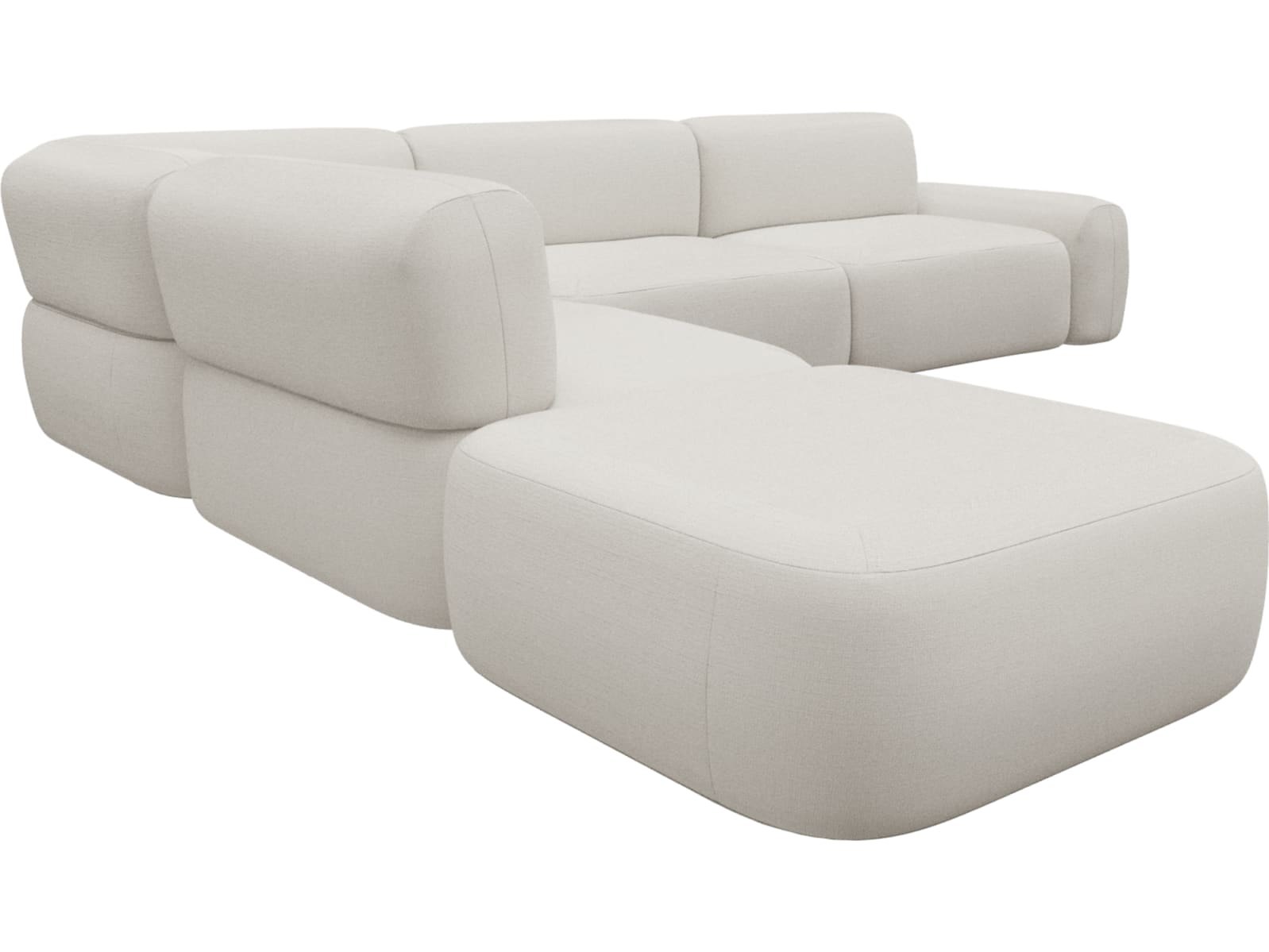 Beckett Tribute Ice Modular Sofa - 6 Piece color Tribute Ice