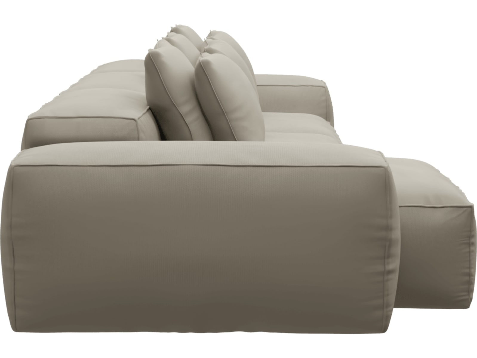 Riley Plaza Natural Modular Sofa - 3 Seater Chaise color Plaza Natural
