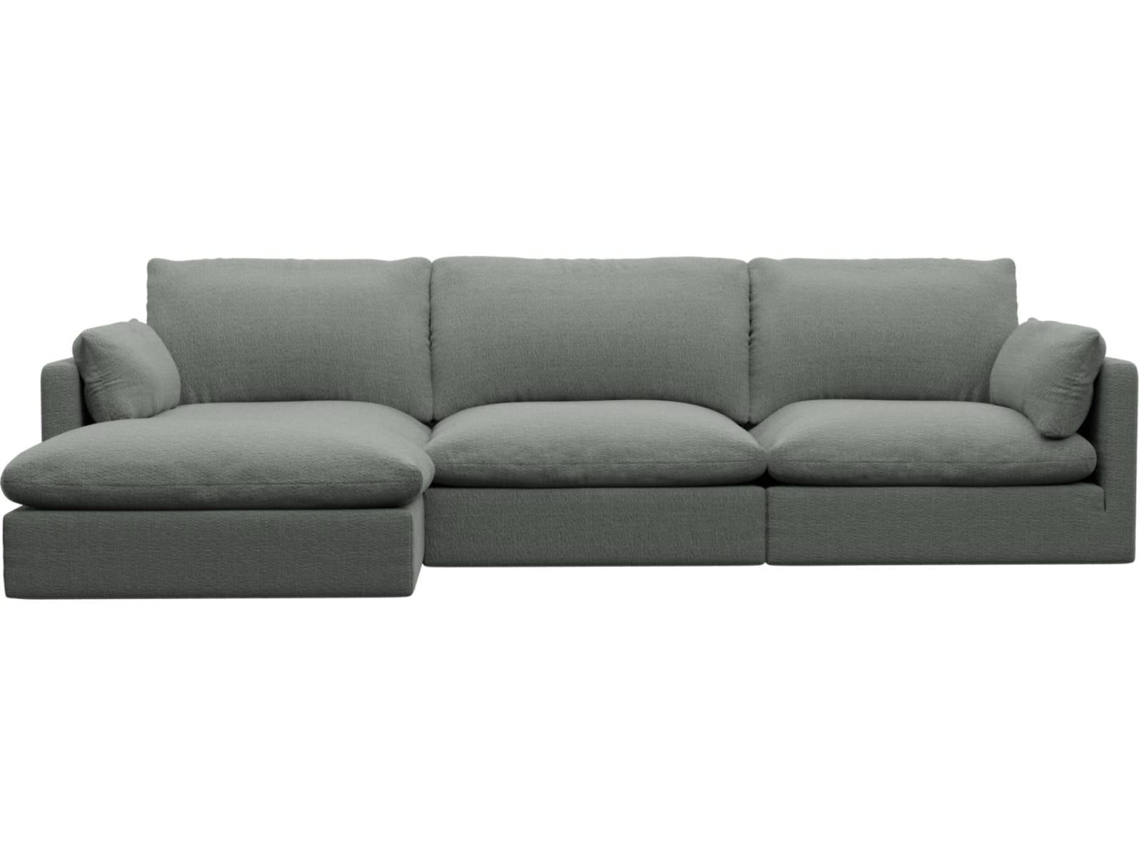 Willow Tribute Storm Chaise Sofa - 3 Seater color Tribute Storm