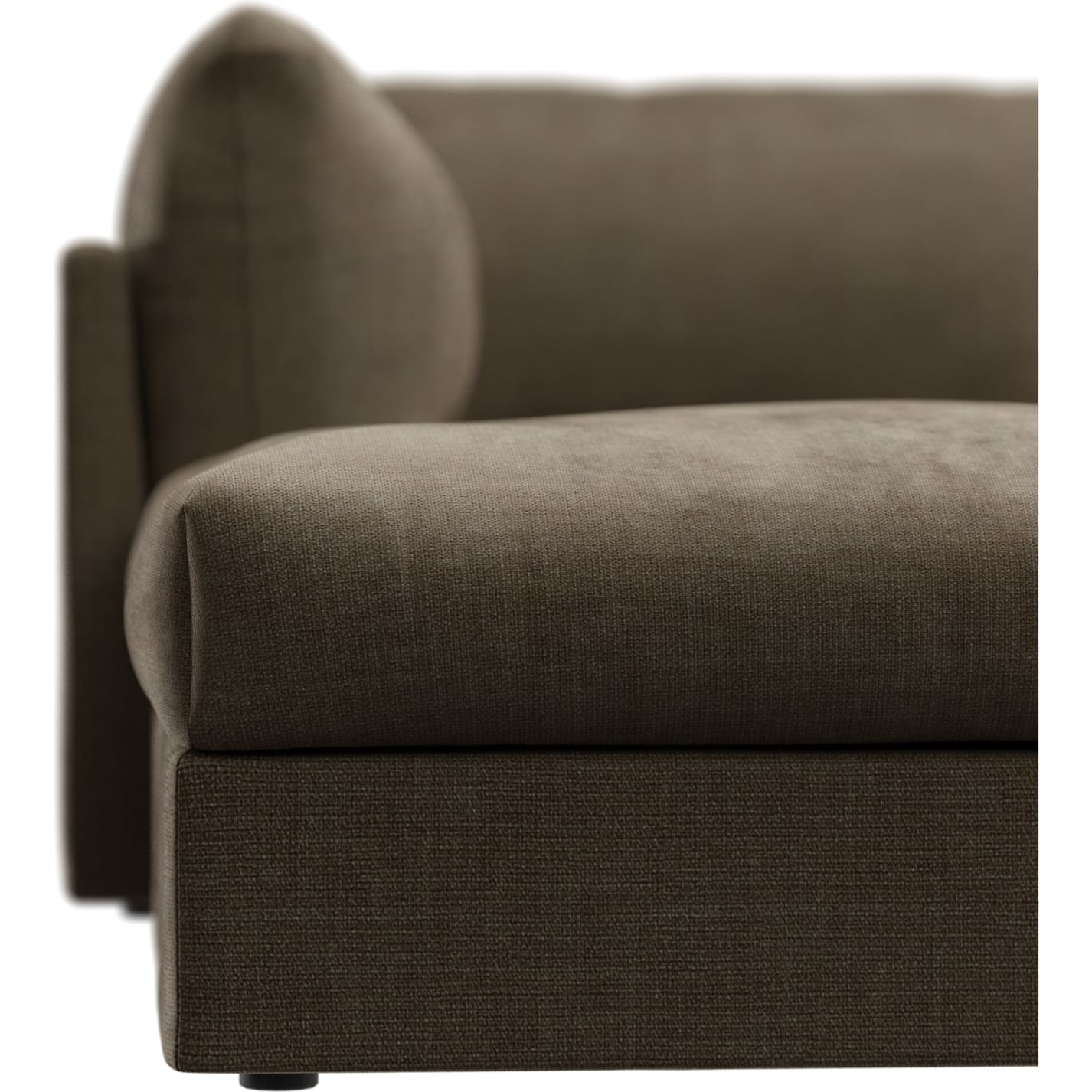 Finley Tribute Walnut Modular Sofa - 3 Seater and Ottoman color Tribute Walnut