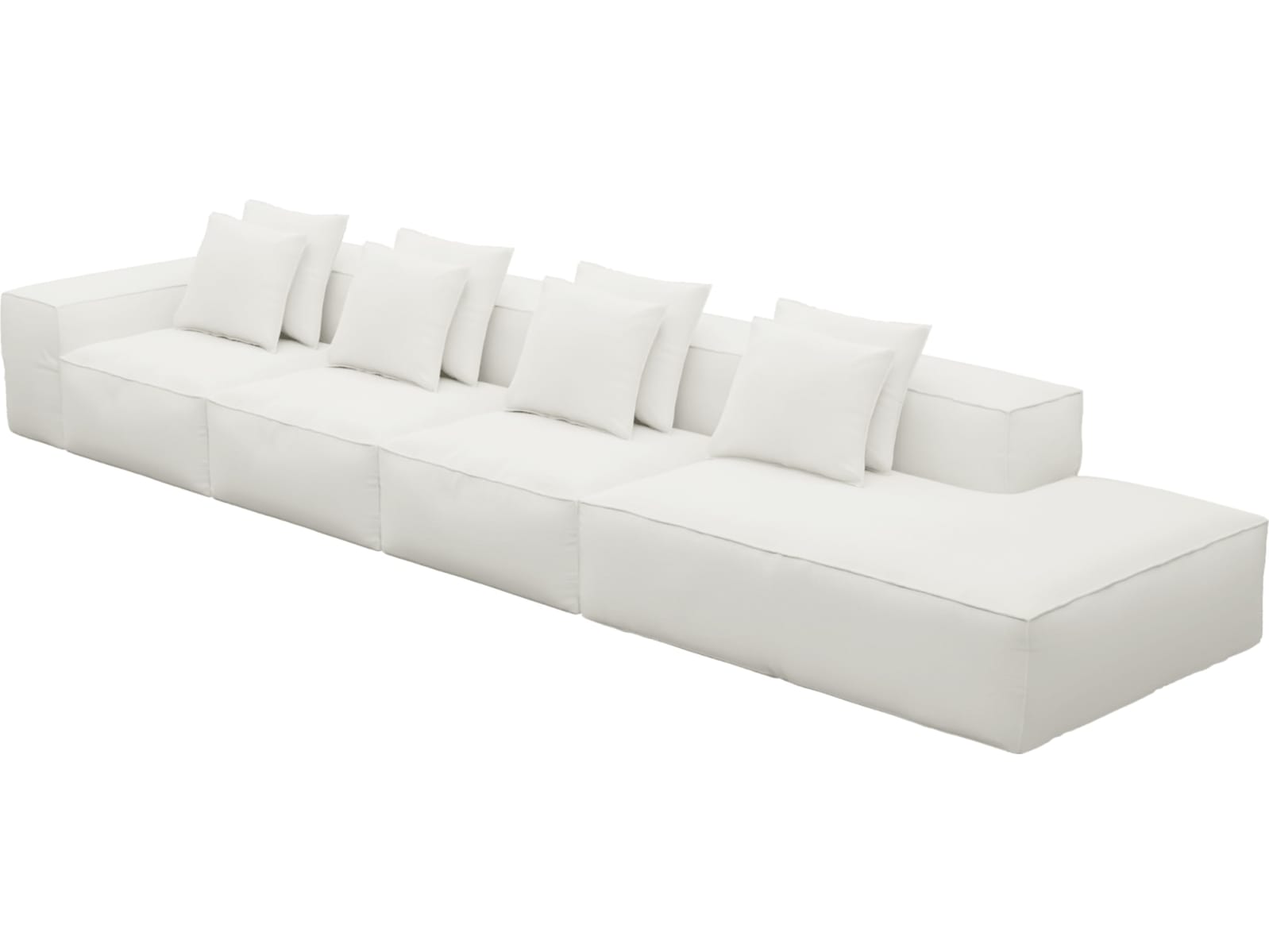 Riley Tribute Shell Modular Sofa - 1x Arm, 3x Armless, 1x Right Terminal color Tribute Shell