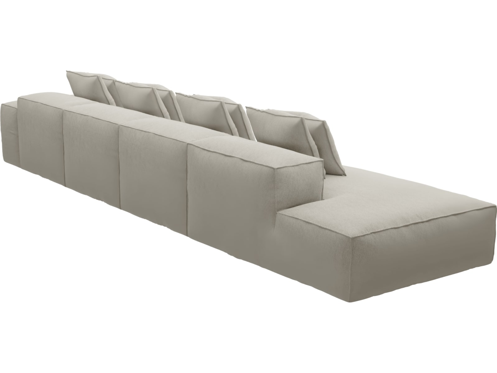 Riley Noa Desert Modular Sofa - 1x Arm, 3x Armless, 1x Left Terminal color Noa Desert