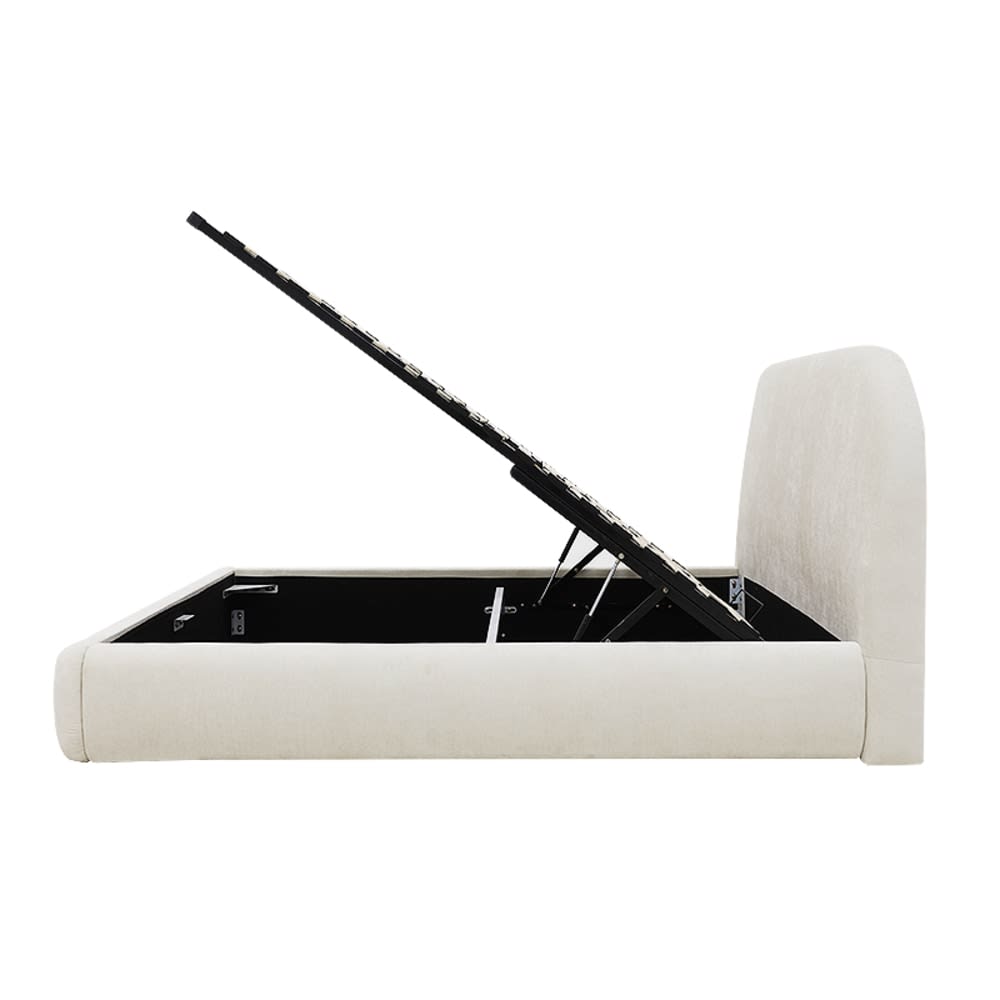 Capri Gas Lift Bed Muse Flax color Muse Flax