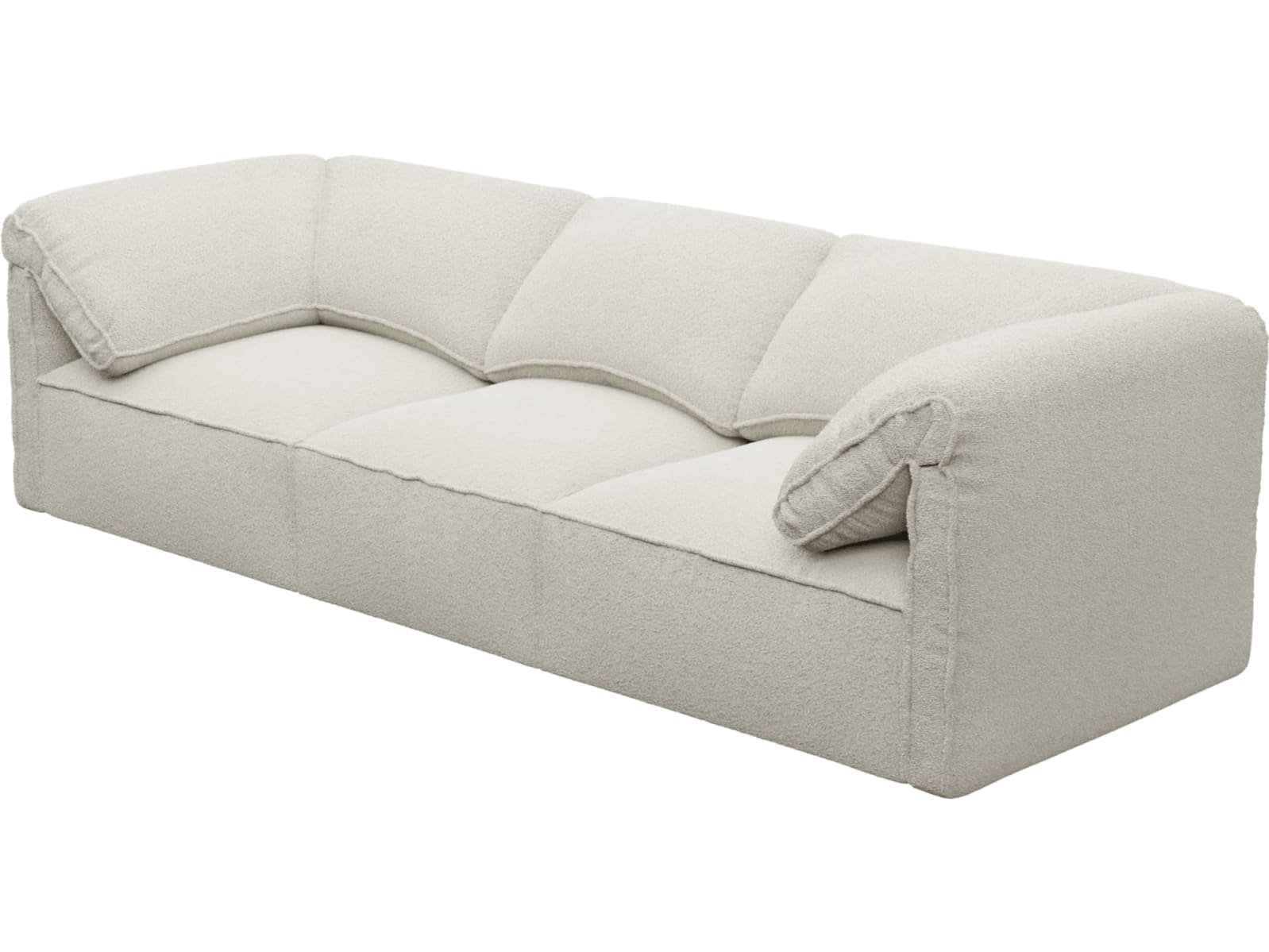 Kai Boucle Ivory Modular Sofa - 3 Seater color Boucle Ivory