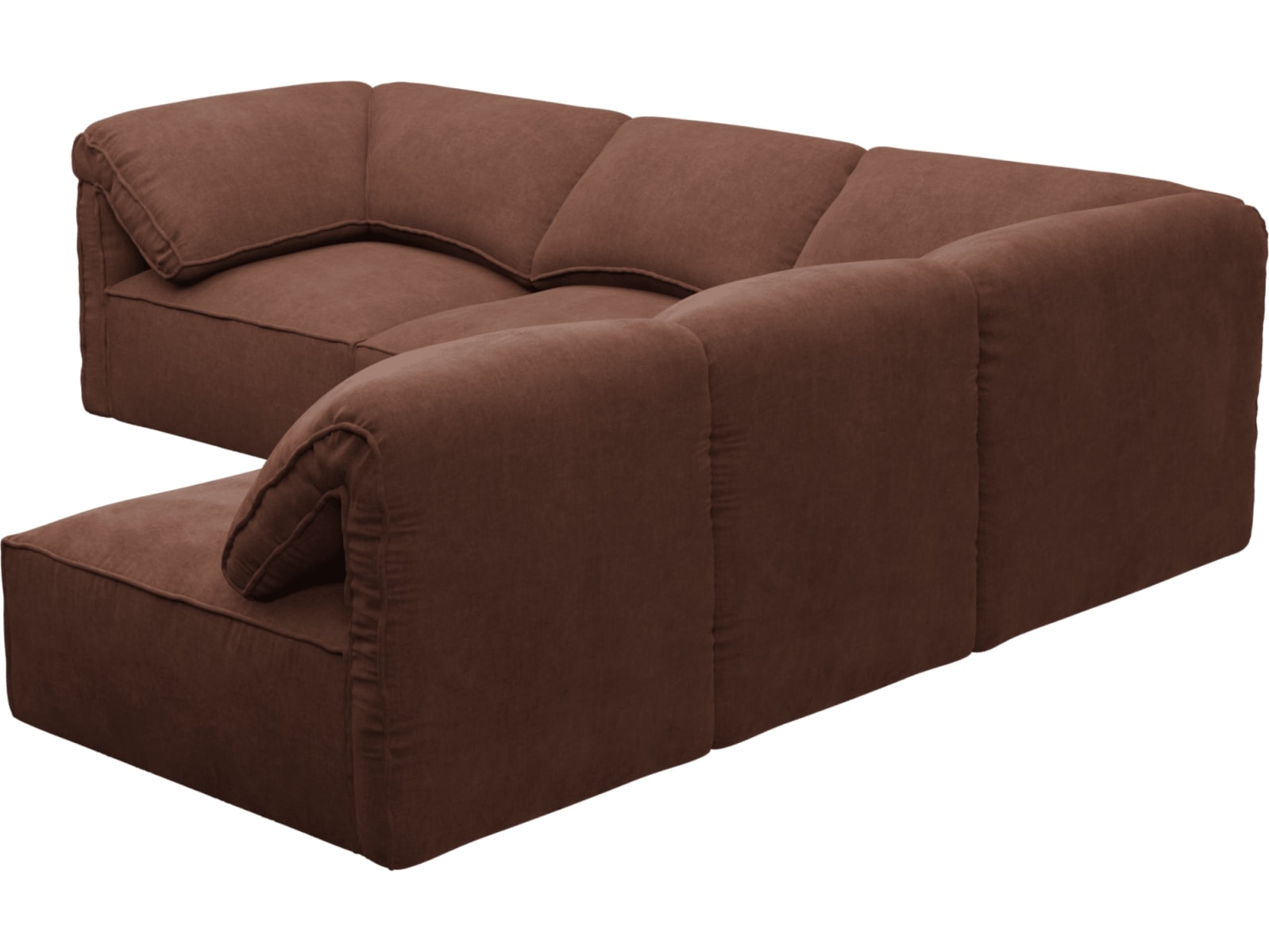 Kai Muse Rust Modular Sofa - 5 Seater color Muse Rust