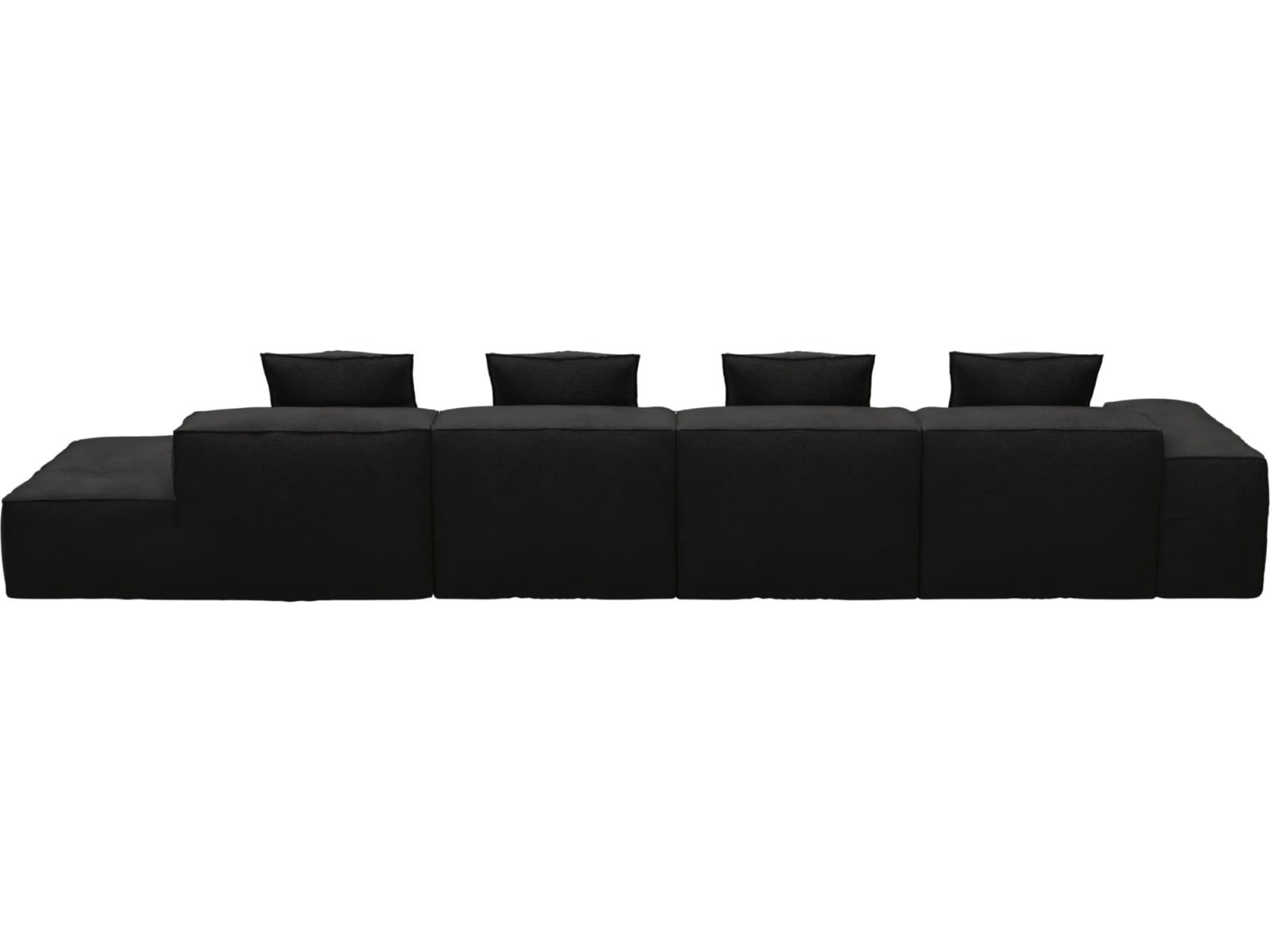 Riley California Charcoal Modular Sofa - 1x Arm, 3x Armless, 1x Right Terminal color California Charcoal