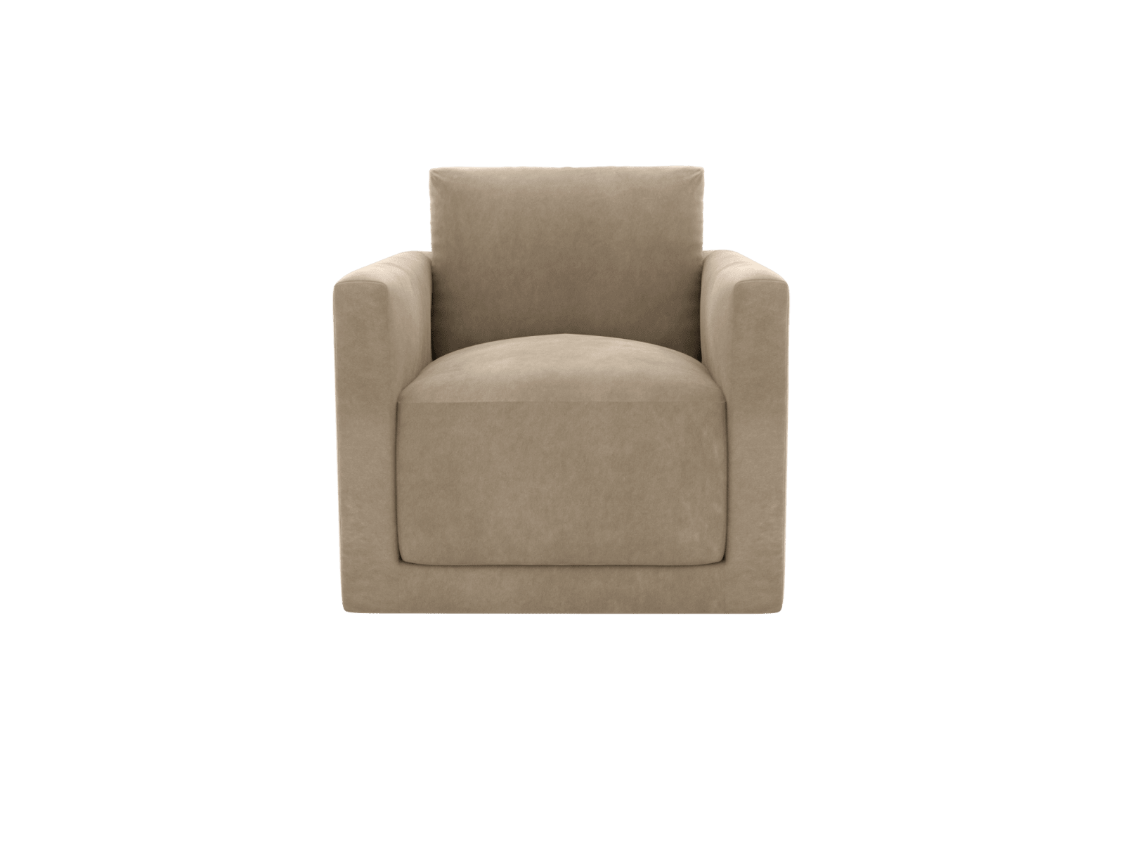 Haven Muse Soft Brown Swivel Chair color Muse Soft Brown