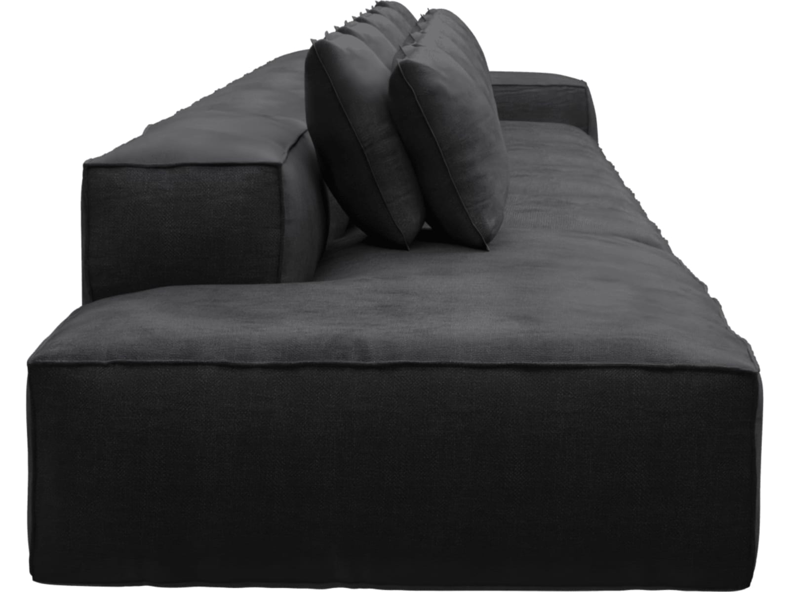 Riley Plaza Flint Grey Modular Sofa - 1x Arm, 4x Armless, 1x Left Terminal color Plaza Flint Grey