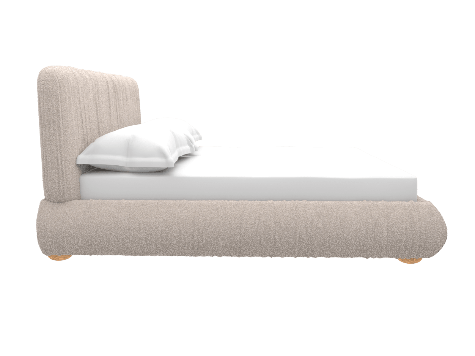Gracie Bed Frame Boucle Pumice color Boucle Pumice