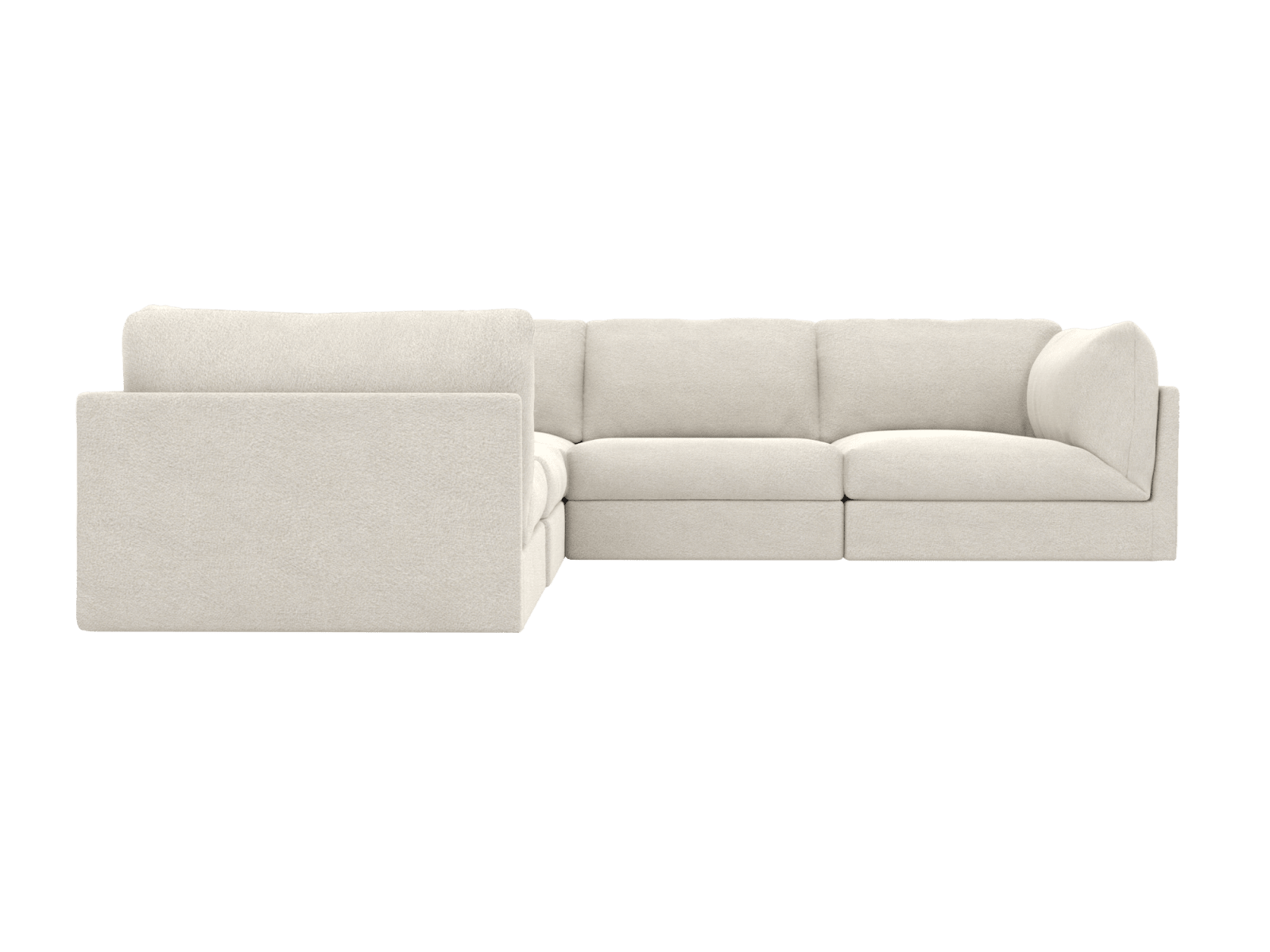 Finley California Ivory Corner Sofa - 5 Seater color California Ivory