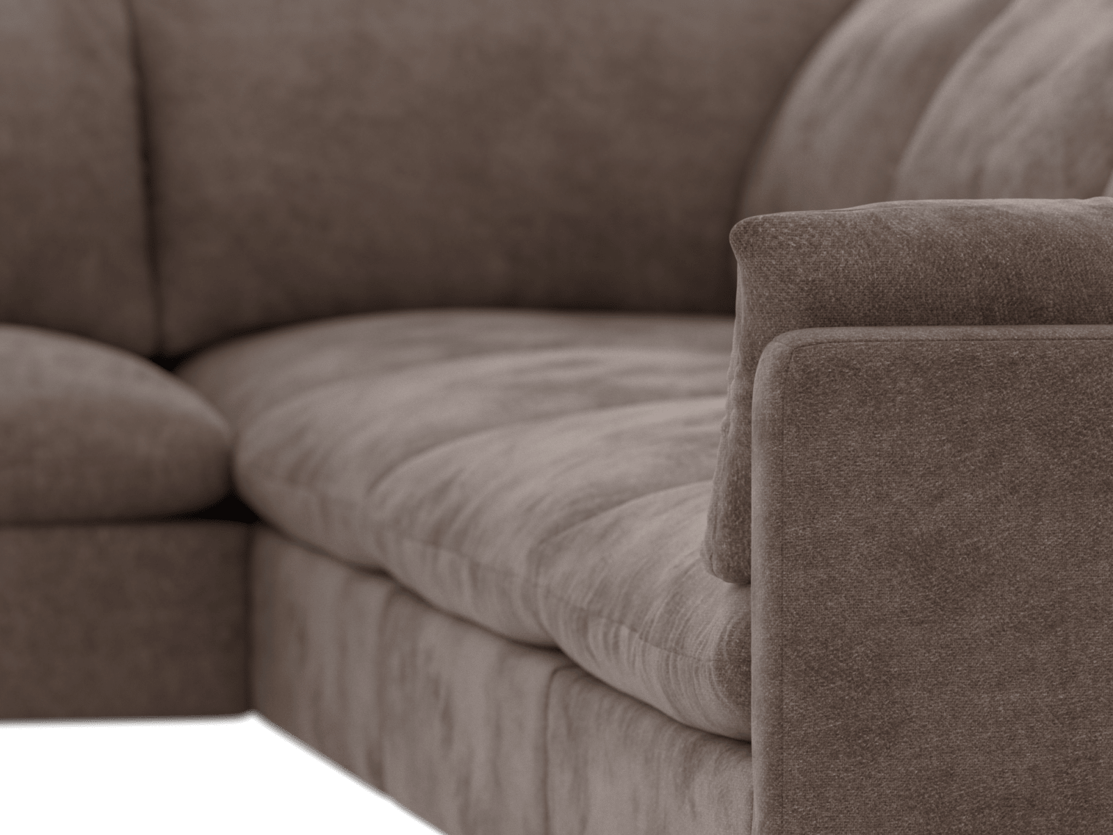 Willow Muse Mink Modular Sofa - 6 Seater LAF Terminal color Muse Mink