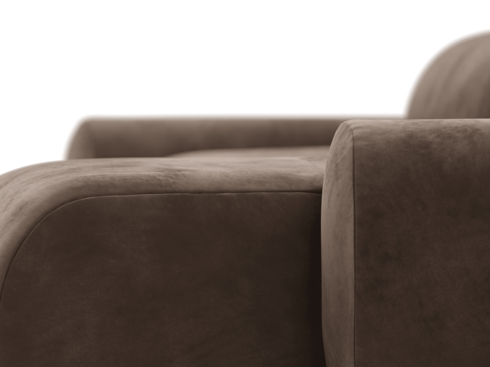 Malmo Muse Chocolate Chaise Sofa - 3 Seater color Muse Chocolate