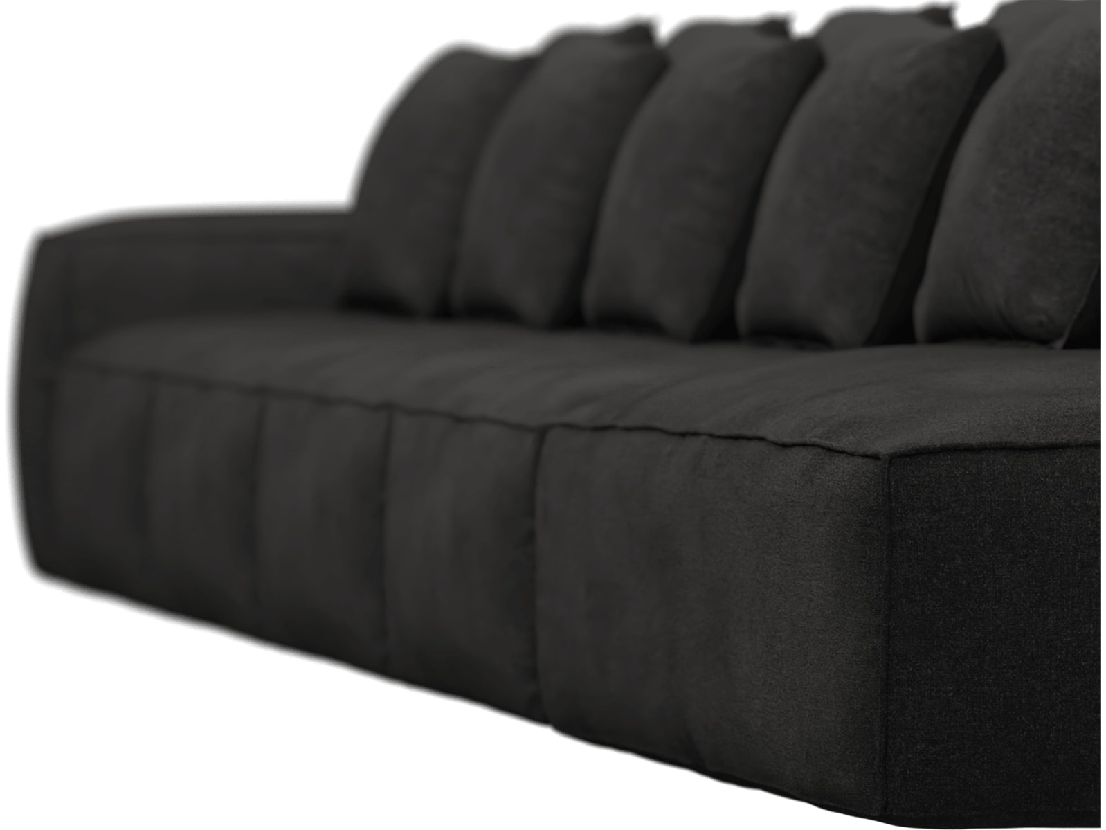 Riley California Charcoal Modular Sofa - 1x Arm, 4x Armless, 1x Right Terminal color California Charcoal