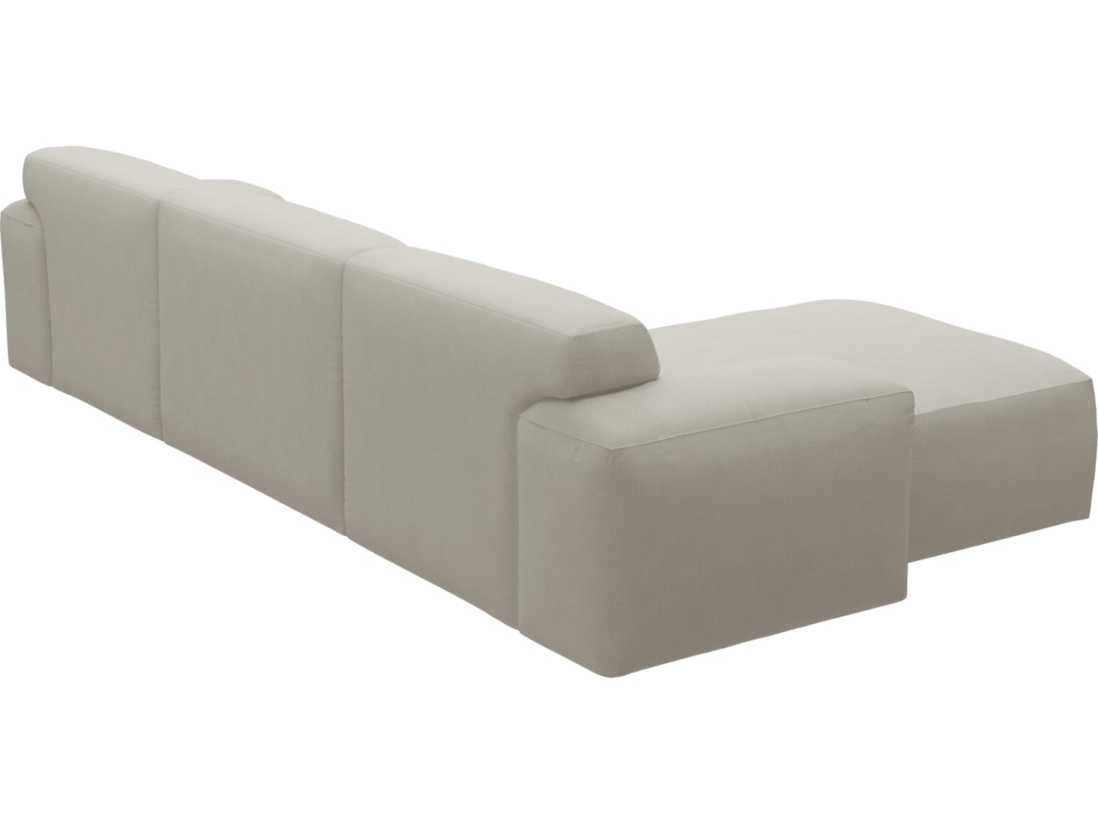 Copenhagen Toorak Pearl Chaise Sofa - 3 Seater color Toorak Pearl