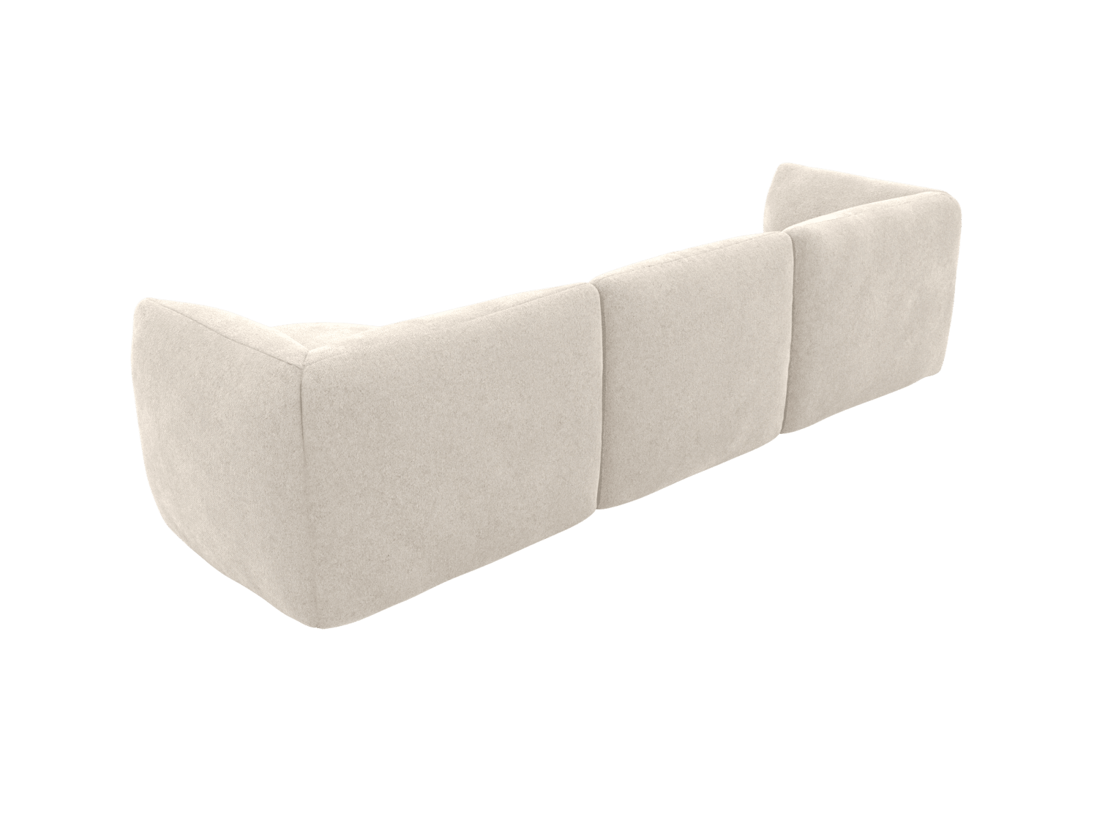 Dillon Avon Mineral Round Chaise Sofa - 3 Seater color Avon Mineral