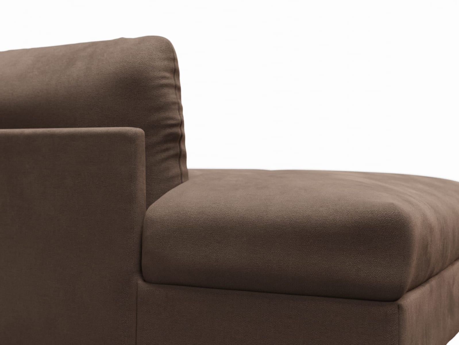 Finley Muse Chocolate Left Arm Facing Chaise Module color Muse Chocolate