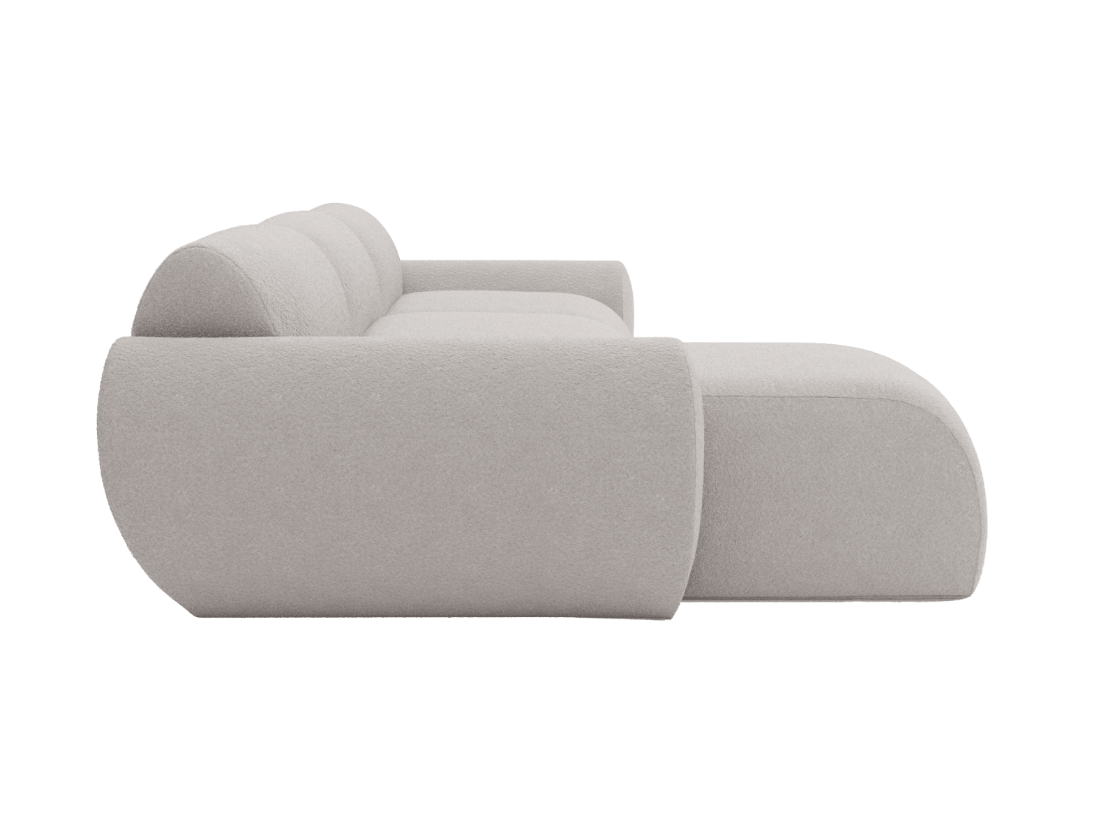 Malmo Boucle Pumice Chaise Sofa - 3 Seater color Boucle Pumice