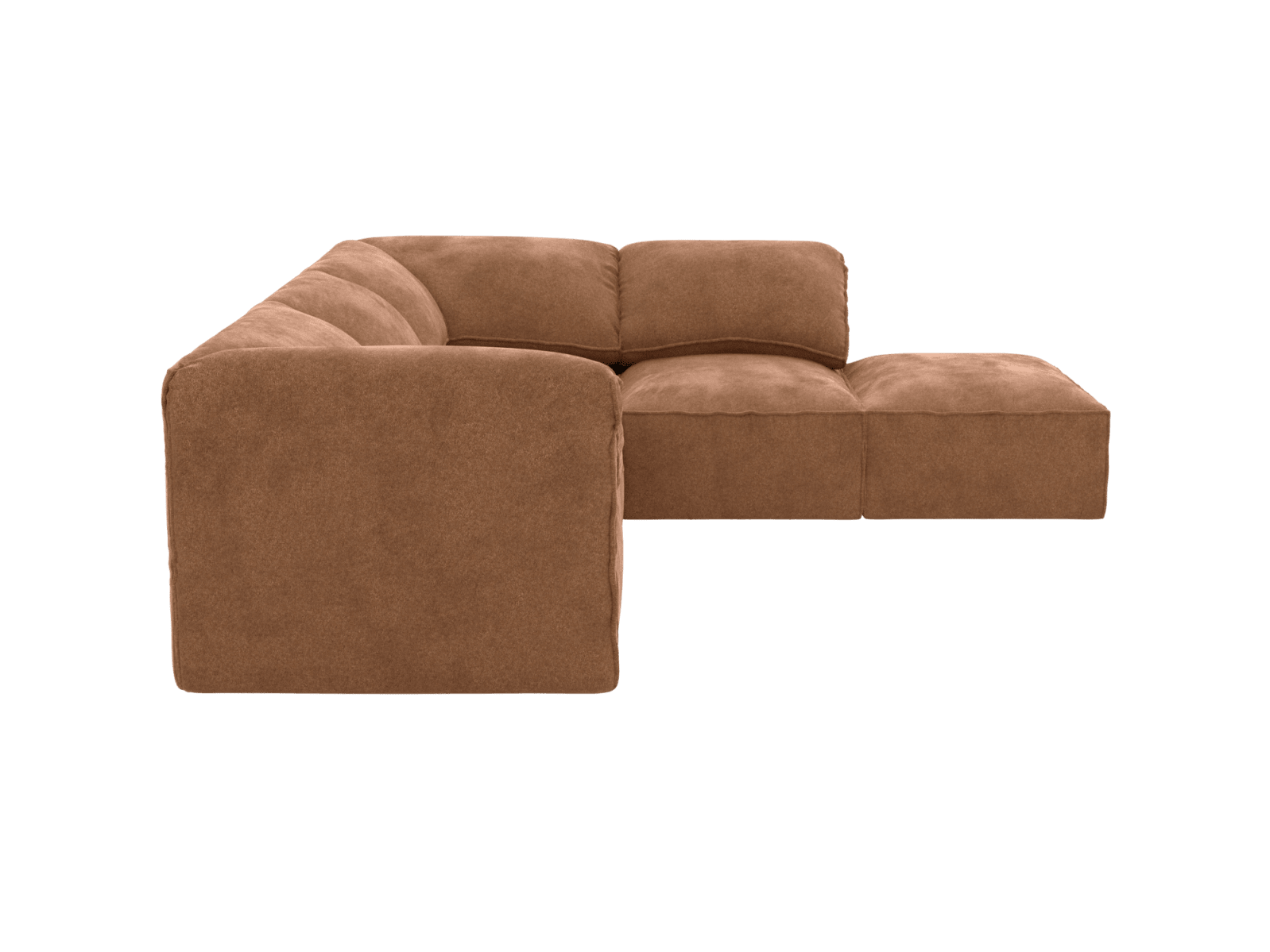 Kai Tribute Chestnut Modular Sofa with Ottoman - 4 Seater color Tribute Chestnut
