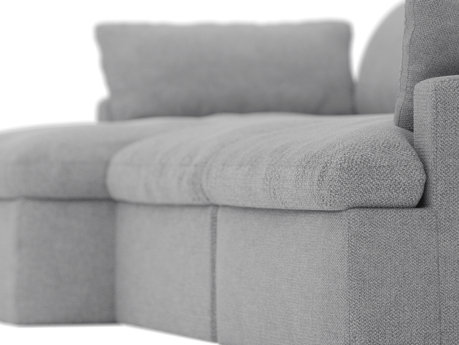 Retreat California Slate Chaise Sofa - 3 Seater color California Slate