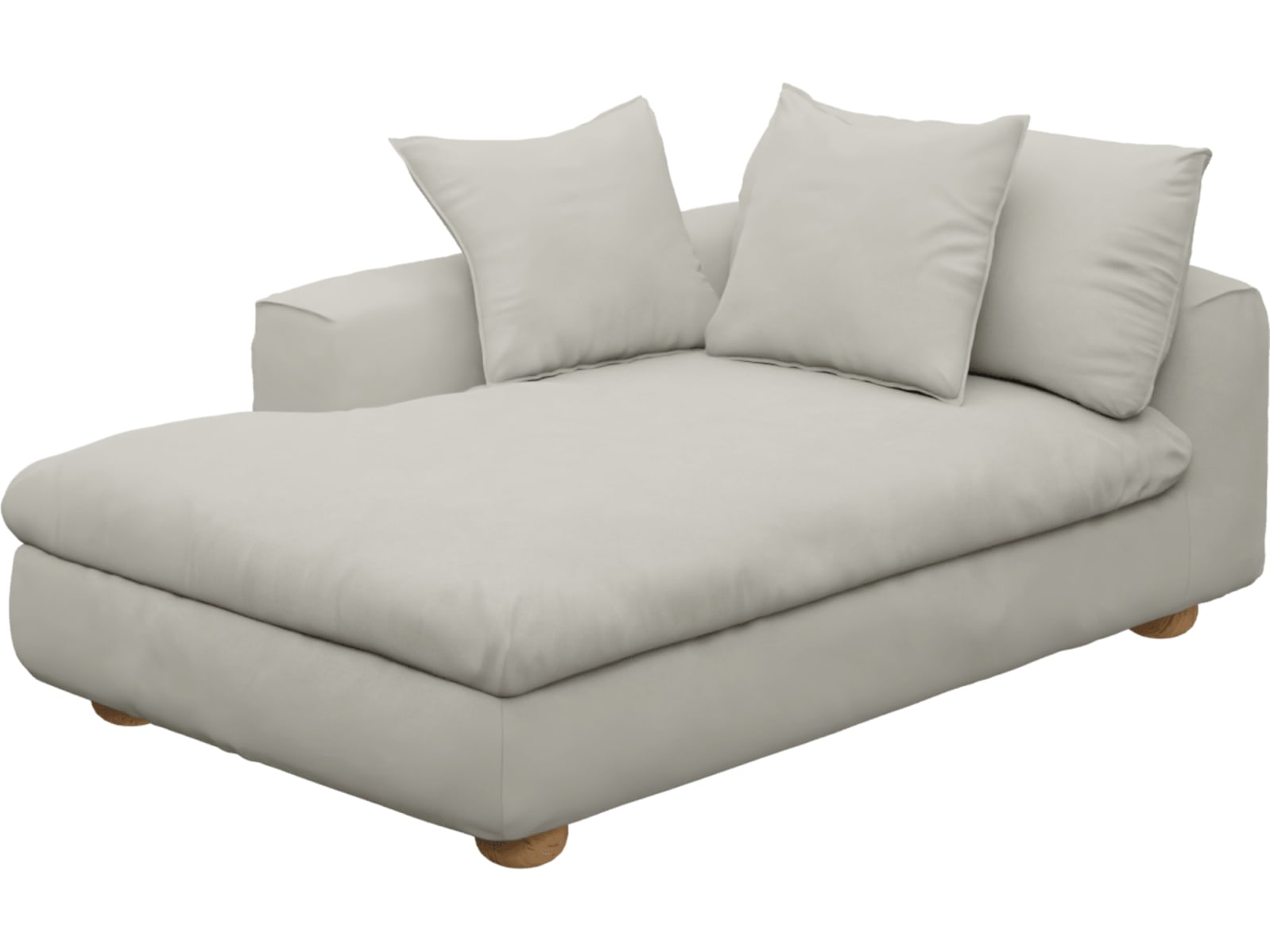 Tully California Ivory Chaise Left Arm Facing Module color California Ivory