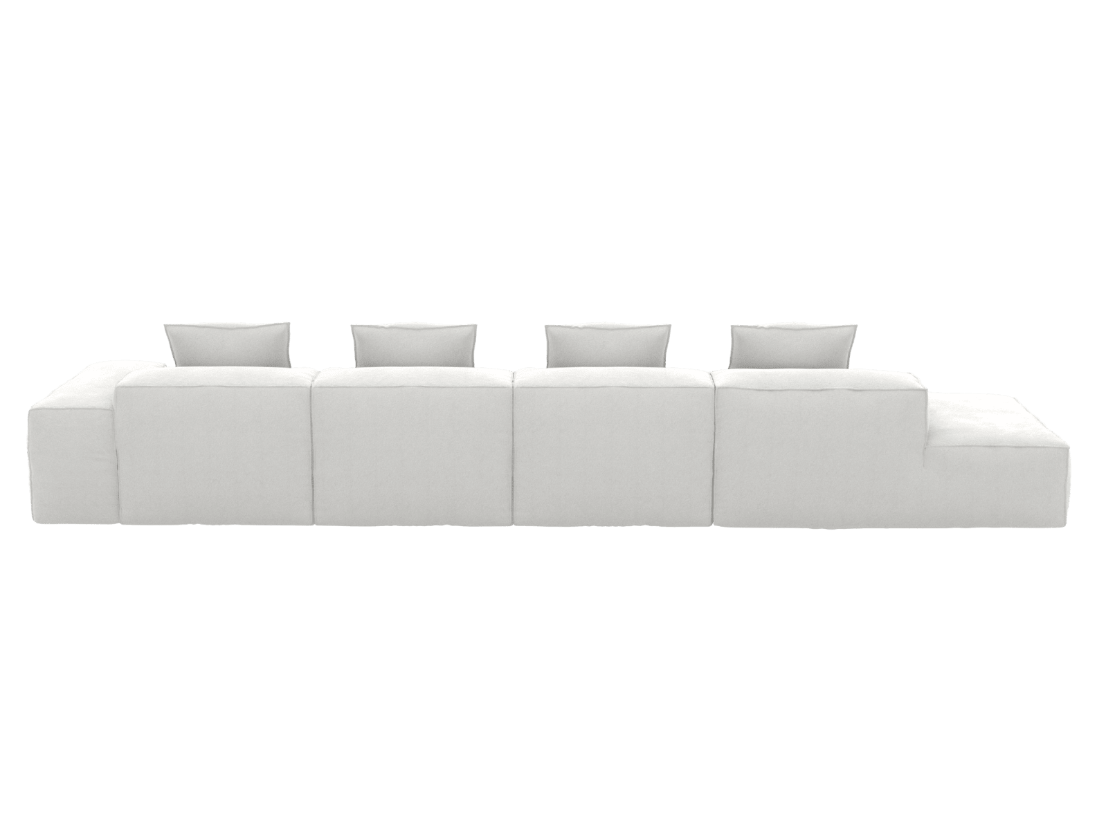 Riley Muse Frost 5 Seater Terminal Left Modular Sofa color Muse Frost