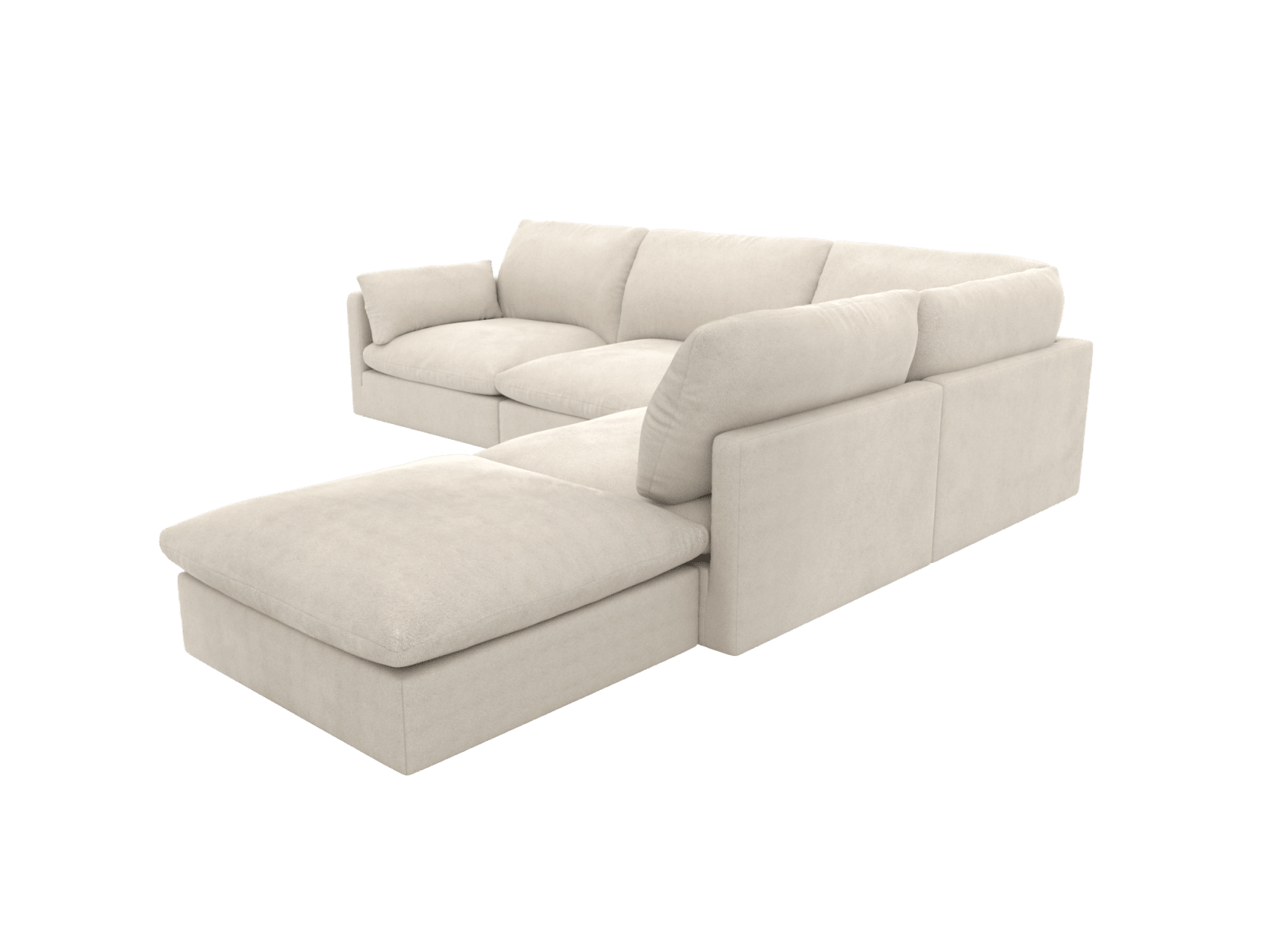 Willow Muse Flax Modular Sofa - 5 Seater RAF Terminal color Muse Flax