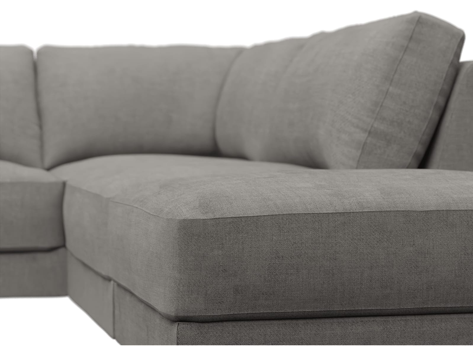 Monica Isla Soft Grey Sofa - 6 Seater RAF Terminal color Isla Soft Grey
