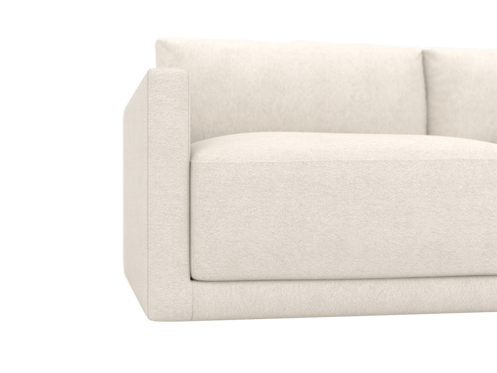 Haven Noa Fog 3 Seater Left Arm Facing Sofa Module color Noa Fog