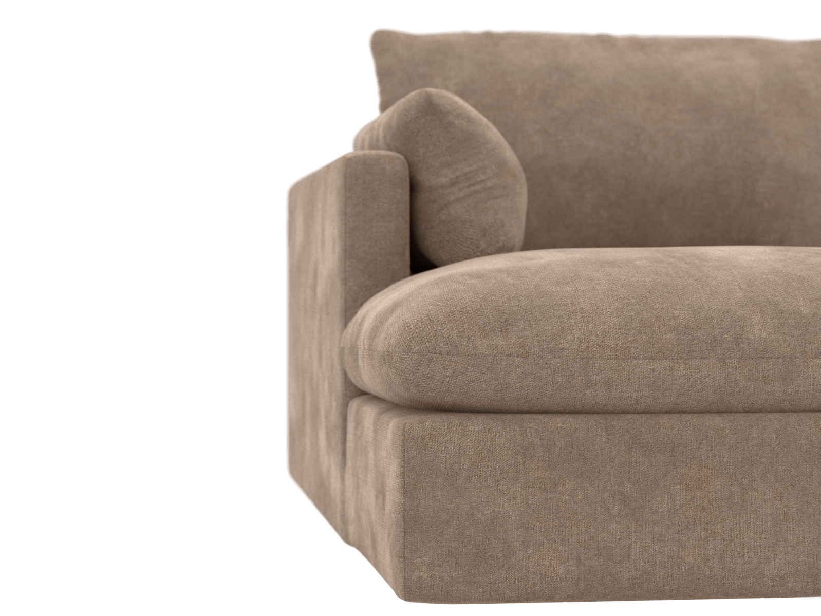 Willow Tribute Walnut Chaise Left Arm Facing Sofa Module color Tribute Walnut