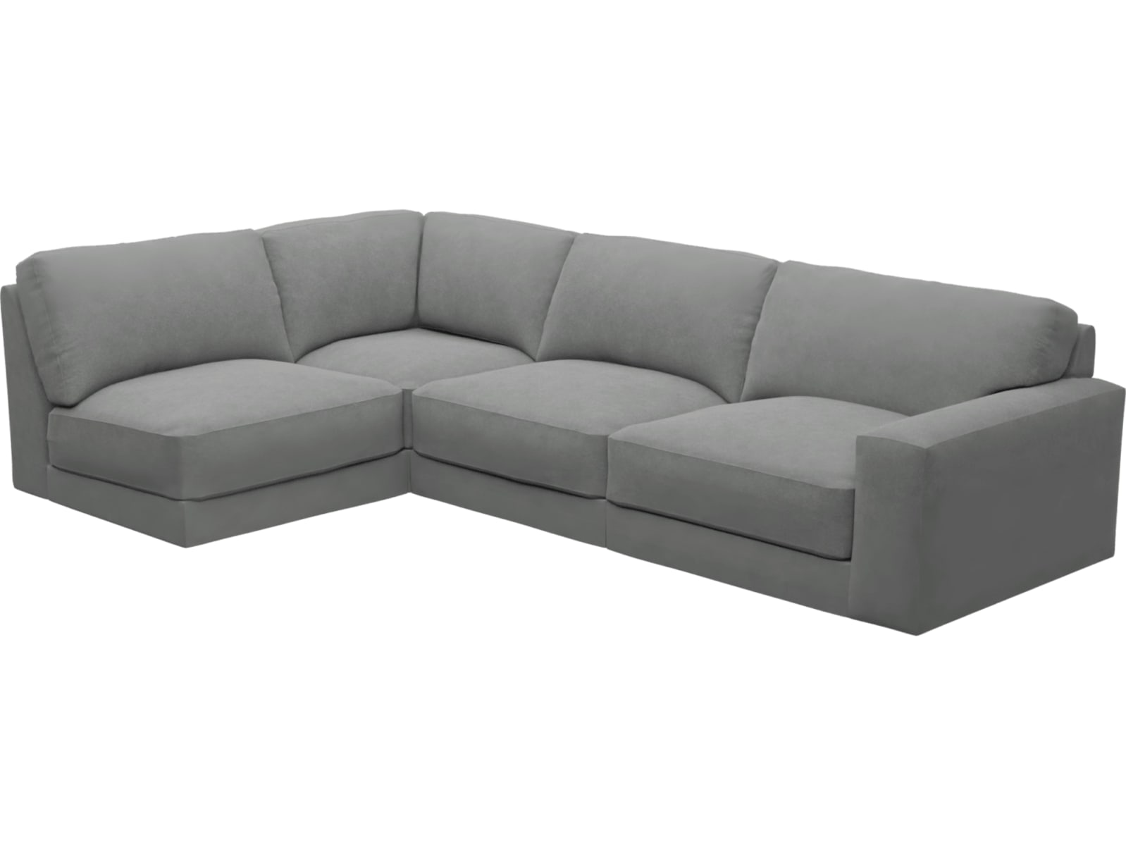 Monica Maya Flint Sofa - 4 Seater LAF Terminal color Maya Flint