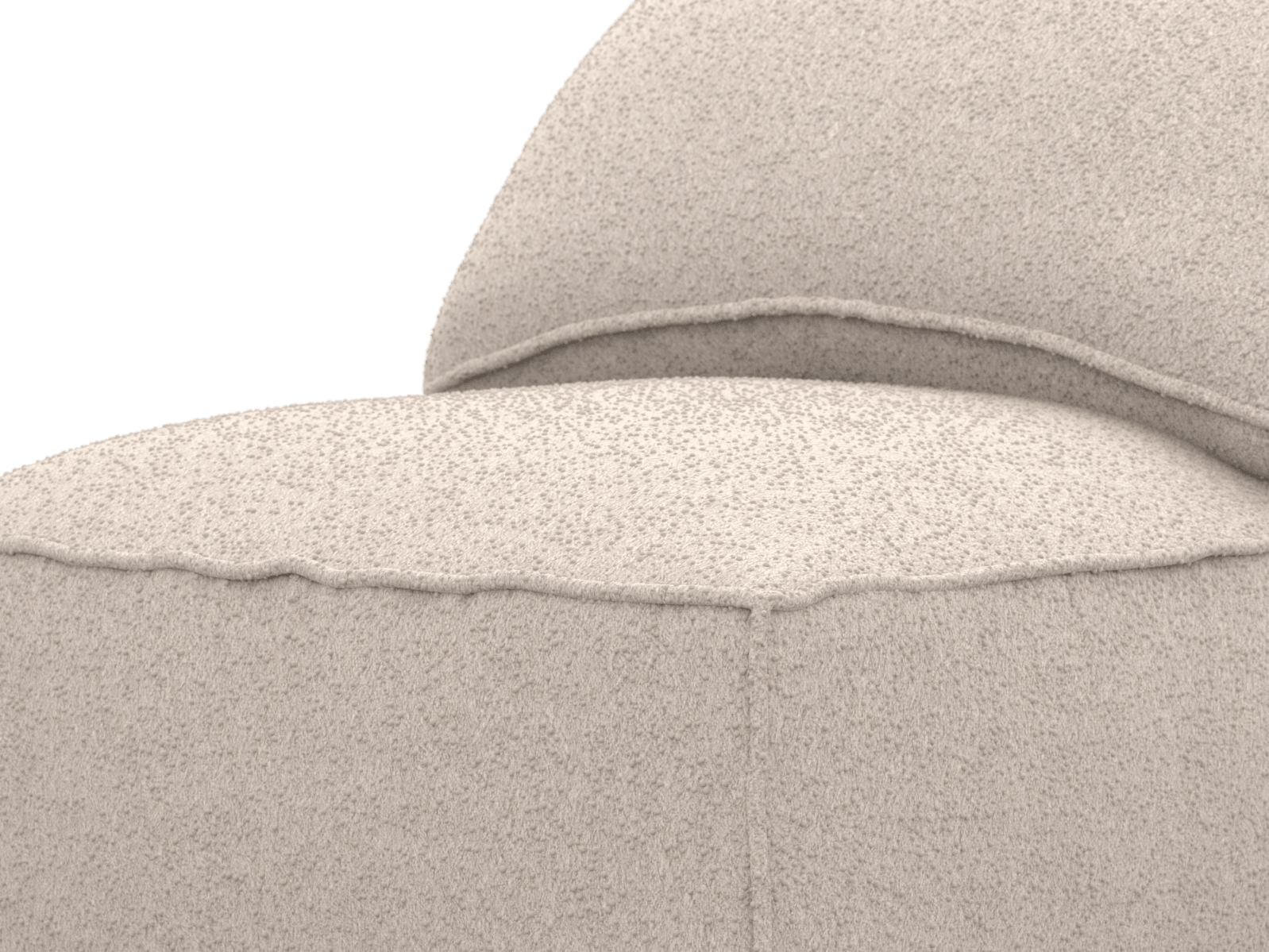 Kai Boucle Pumice Armless Module color Boucle Pumice