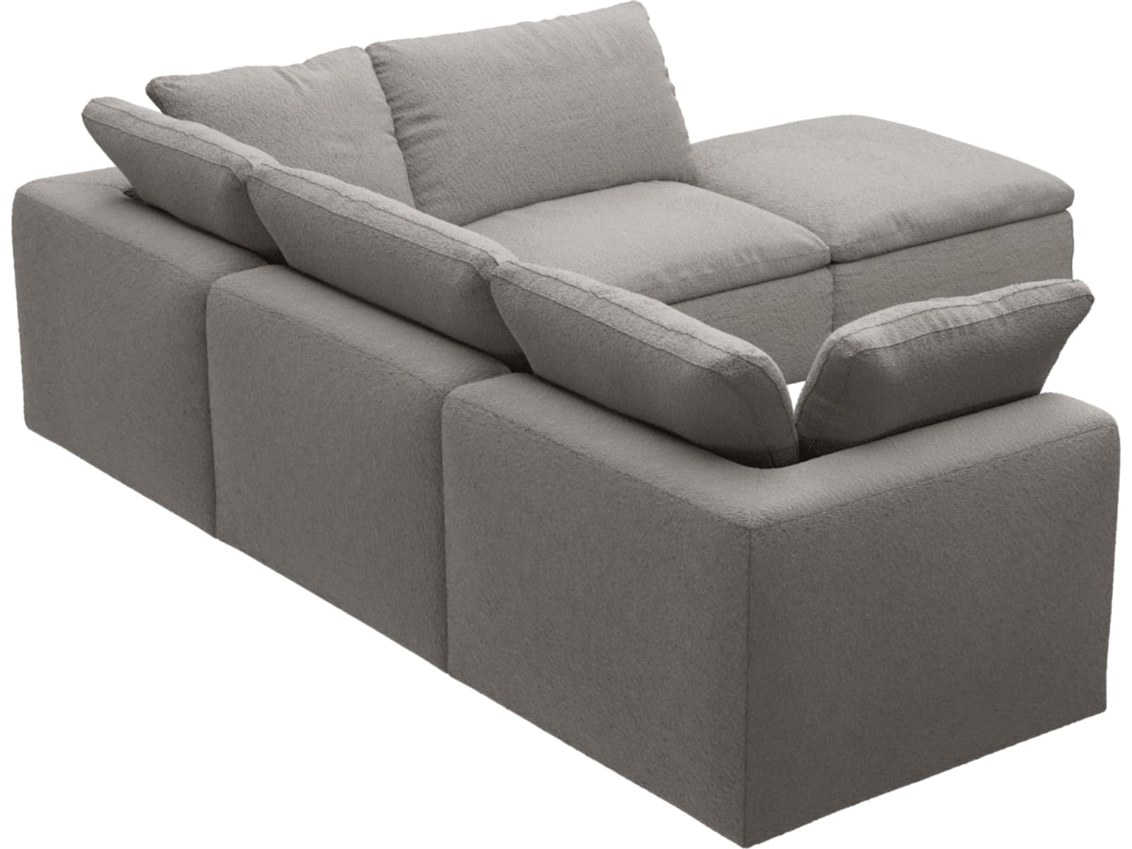 Cloud Boucle Pumice Modular Sofa - 5 Piece color Boucle Pumice