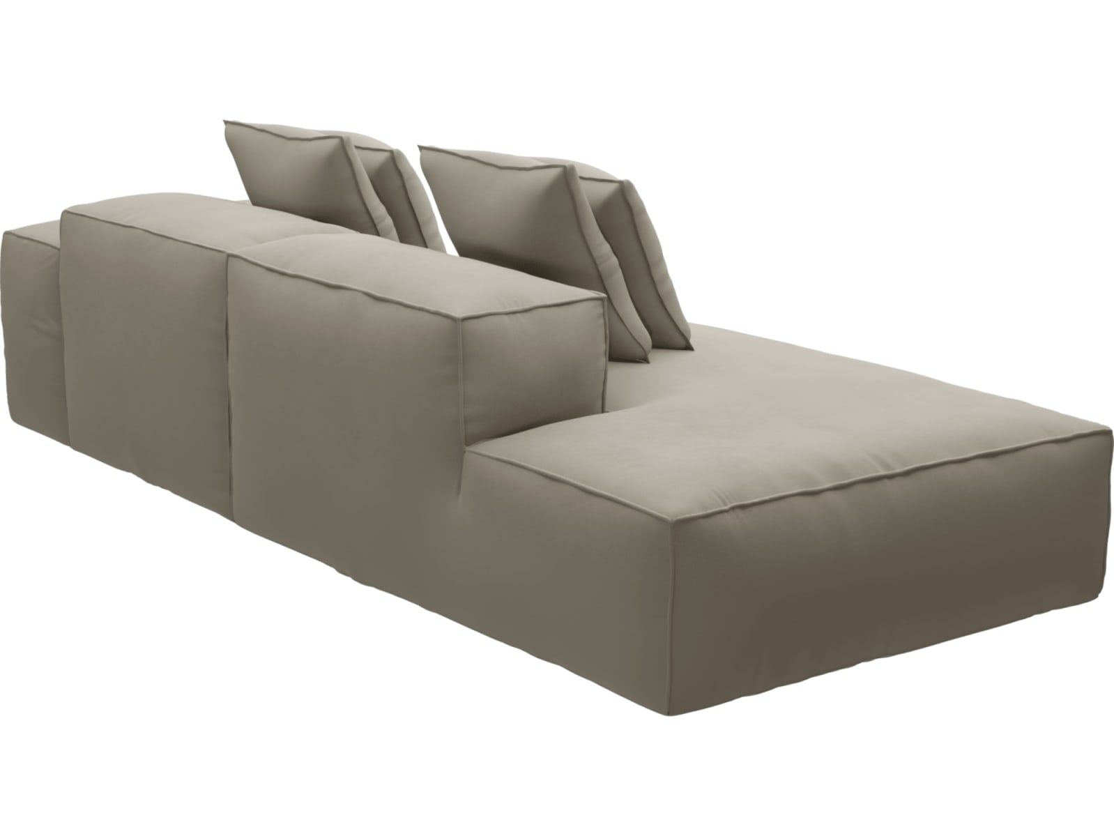 Riley Plaza Natural Modular Sofa - 1x Arm, 1x Armless, 1x Left Terminal color Plaza Natural