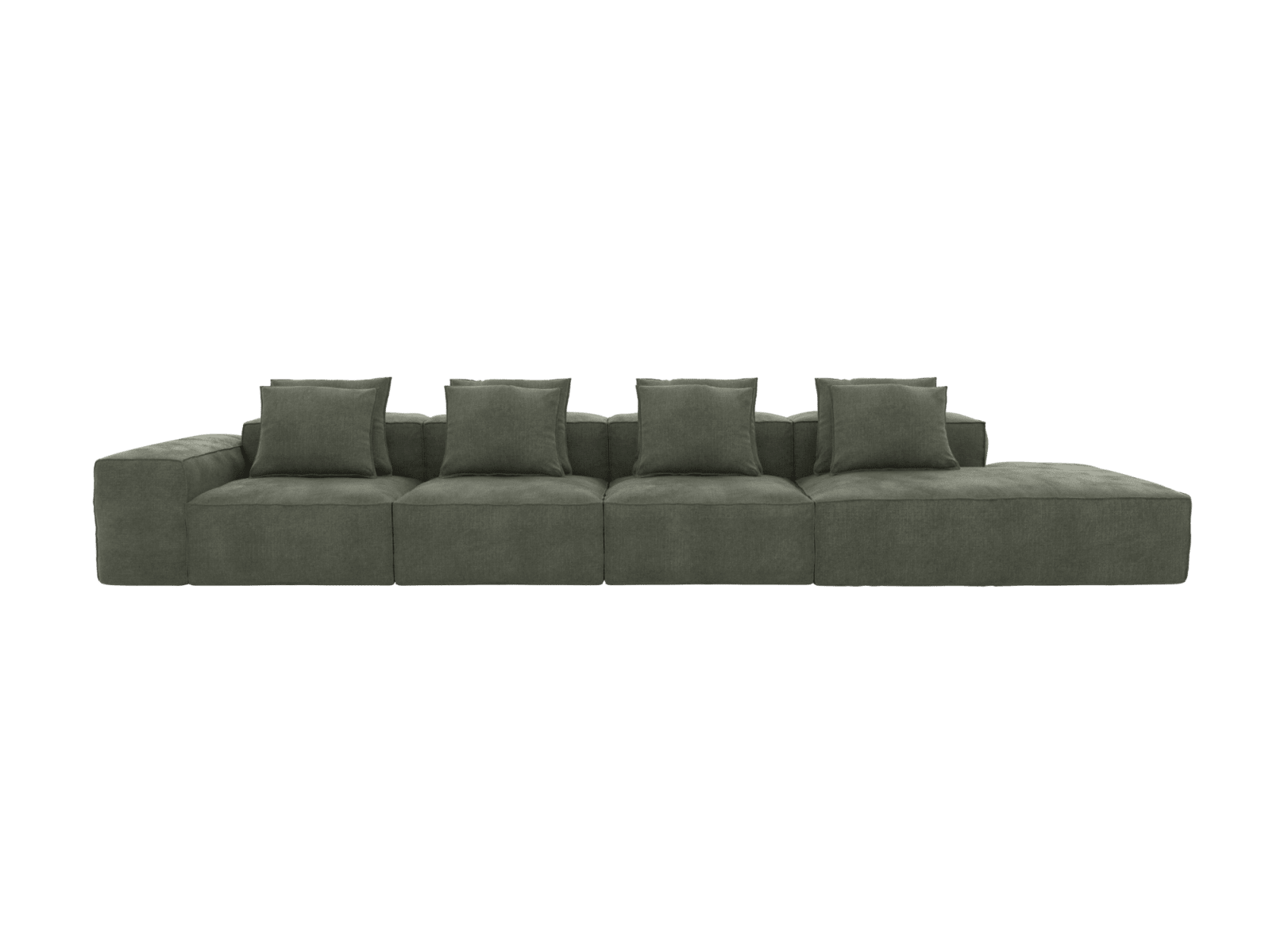 Riley Tribute Dark Jade Modular Sofa Right Terminal - 5 Seater color Tribute Dark Jade