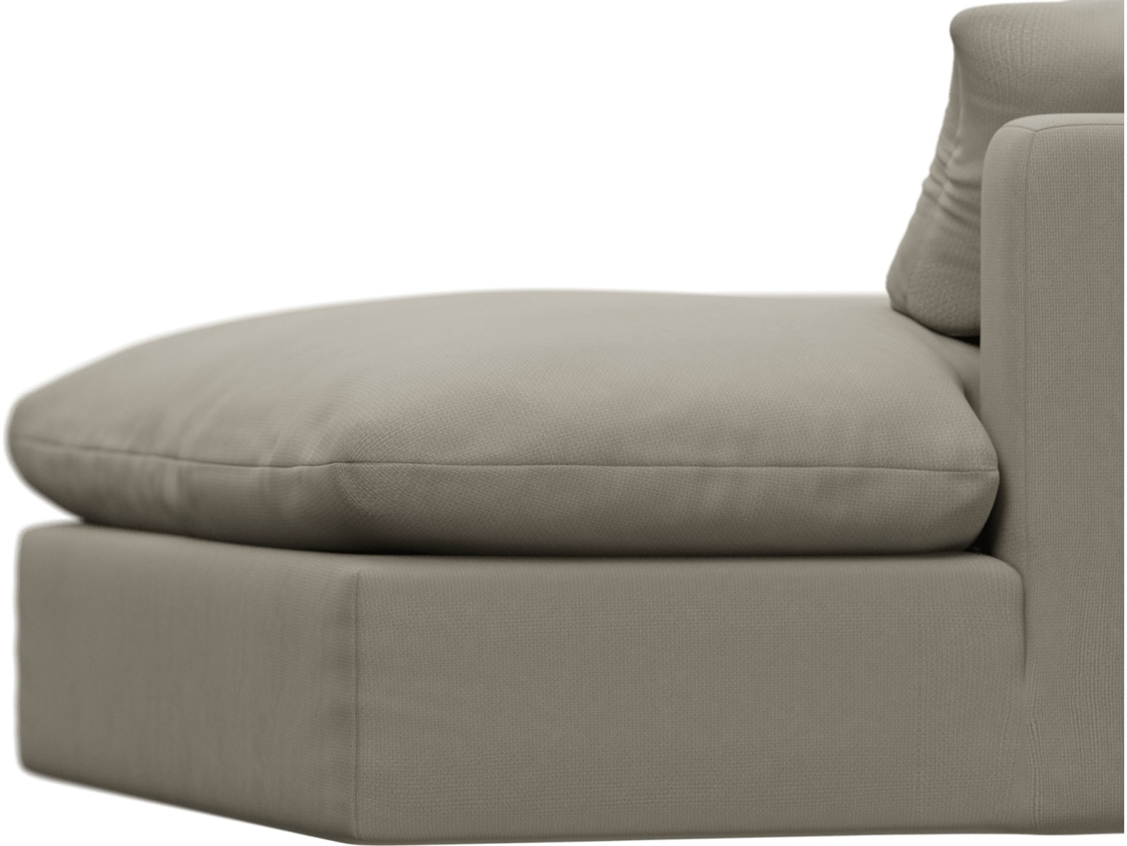 Willow Plaza Natural Chaise Right Arm Facing Sofa Module color Plaza Natural