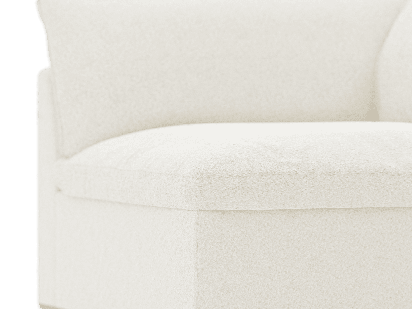 Retreat Boucle Ivory Corner Sofa Module color Boucle Ivory