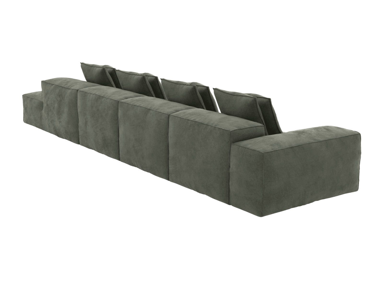 Riley Tribute Dark Jade Modular Sofa Right Terminal - 5 Seater color Tribute Dark Jade