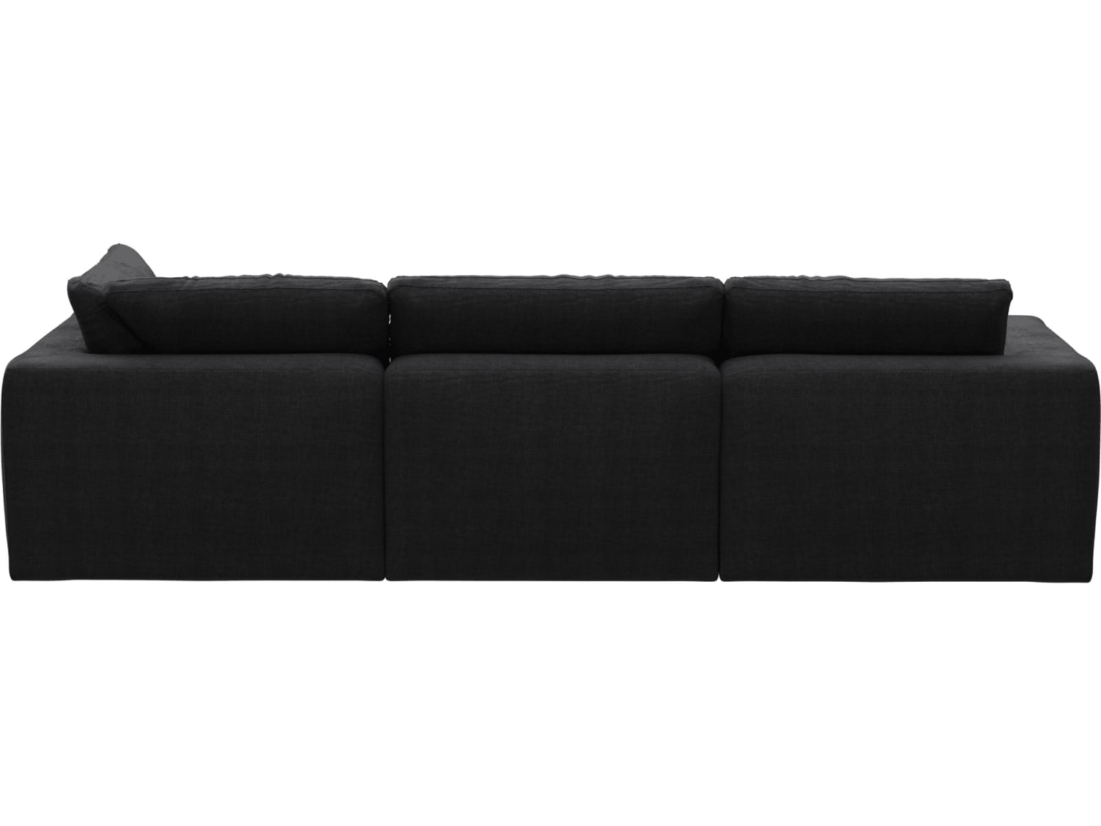 Cloud Deep Plaza Flint Grey Modular Sofa - 3 Seater Chaise color Plaza Flint Grey