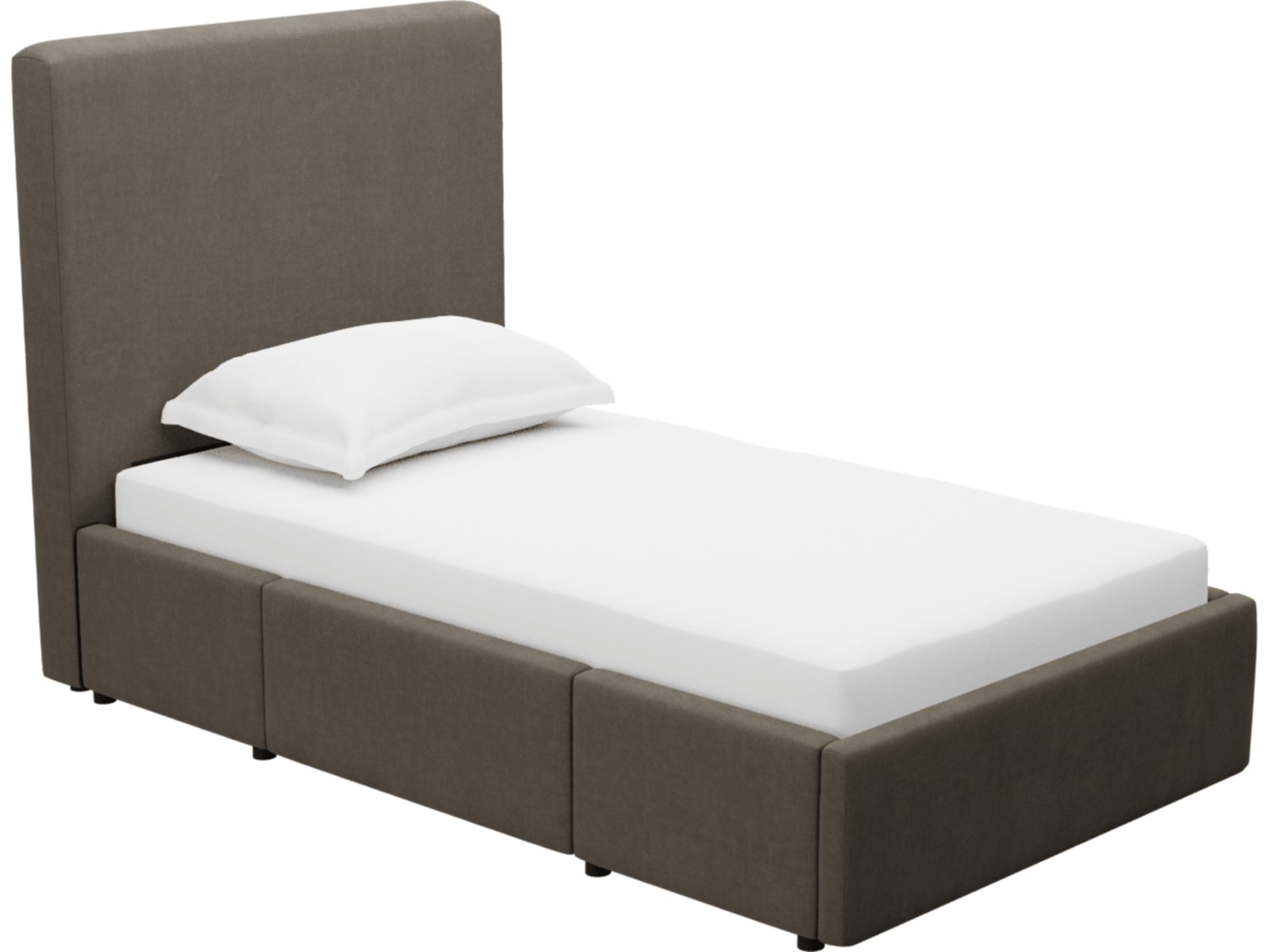 Aria Muse Mink Left Drawer Storage Bed color Muse Mink