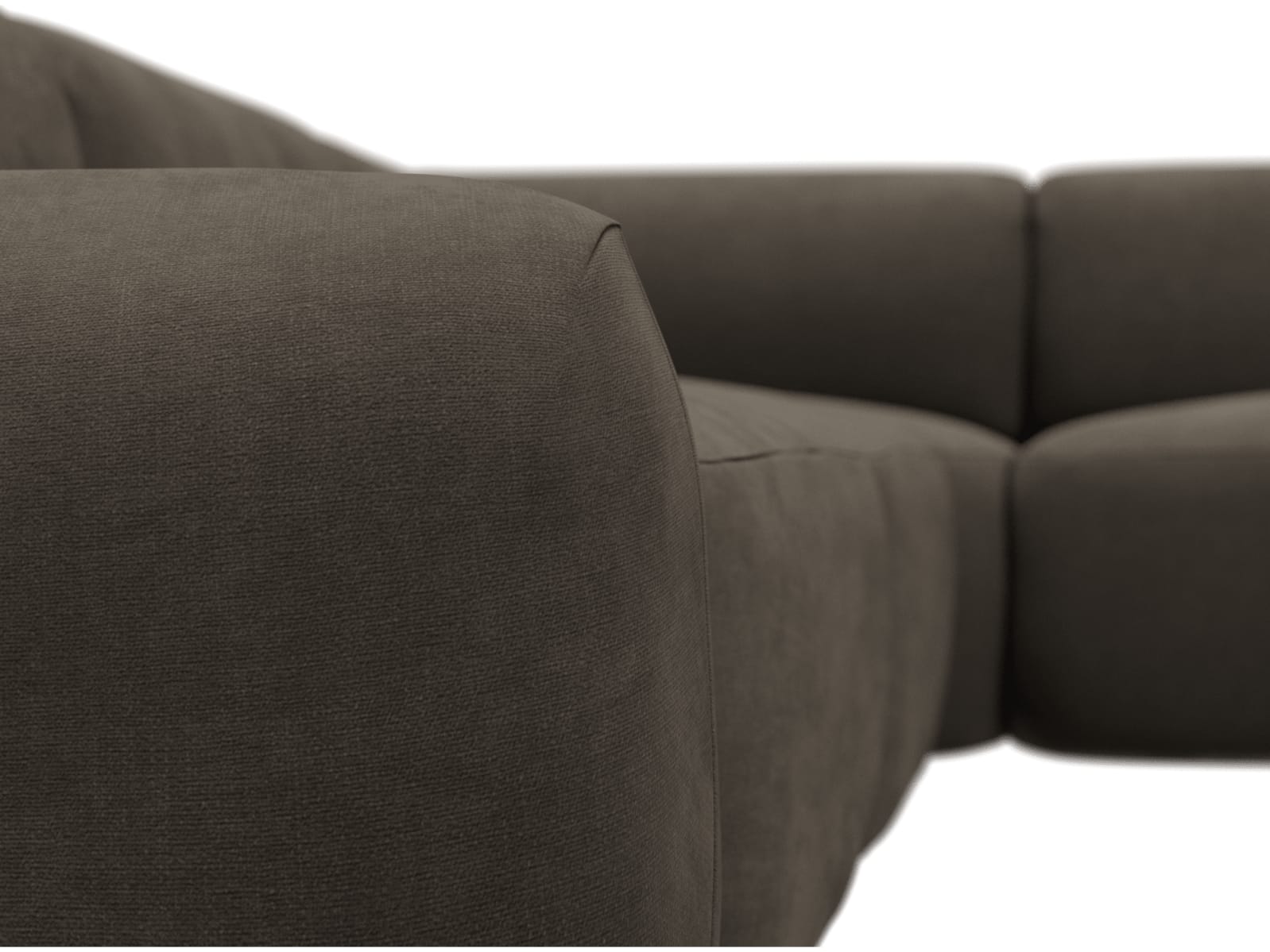 Beckett Muse Mink Modular Corner Sofa - 7 Piece color Muse Mink
