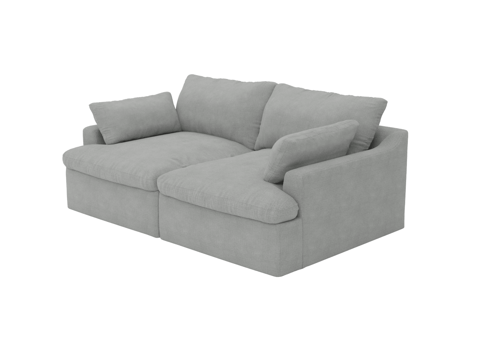 Retreat Toorak Pebble Modular Sofa - 2 Piece color Toorak Pebble