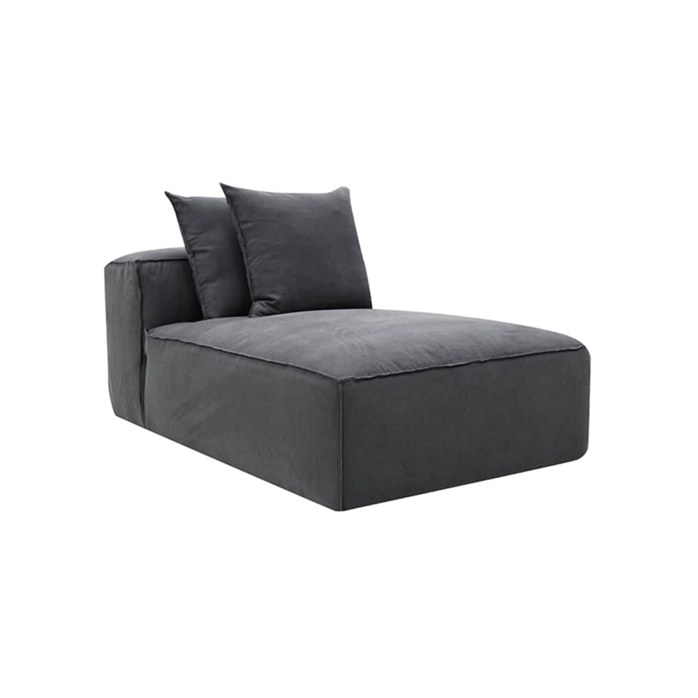 Riley Chaise Module Slip Cover Linen Charcoal color Charcoal