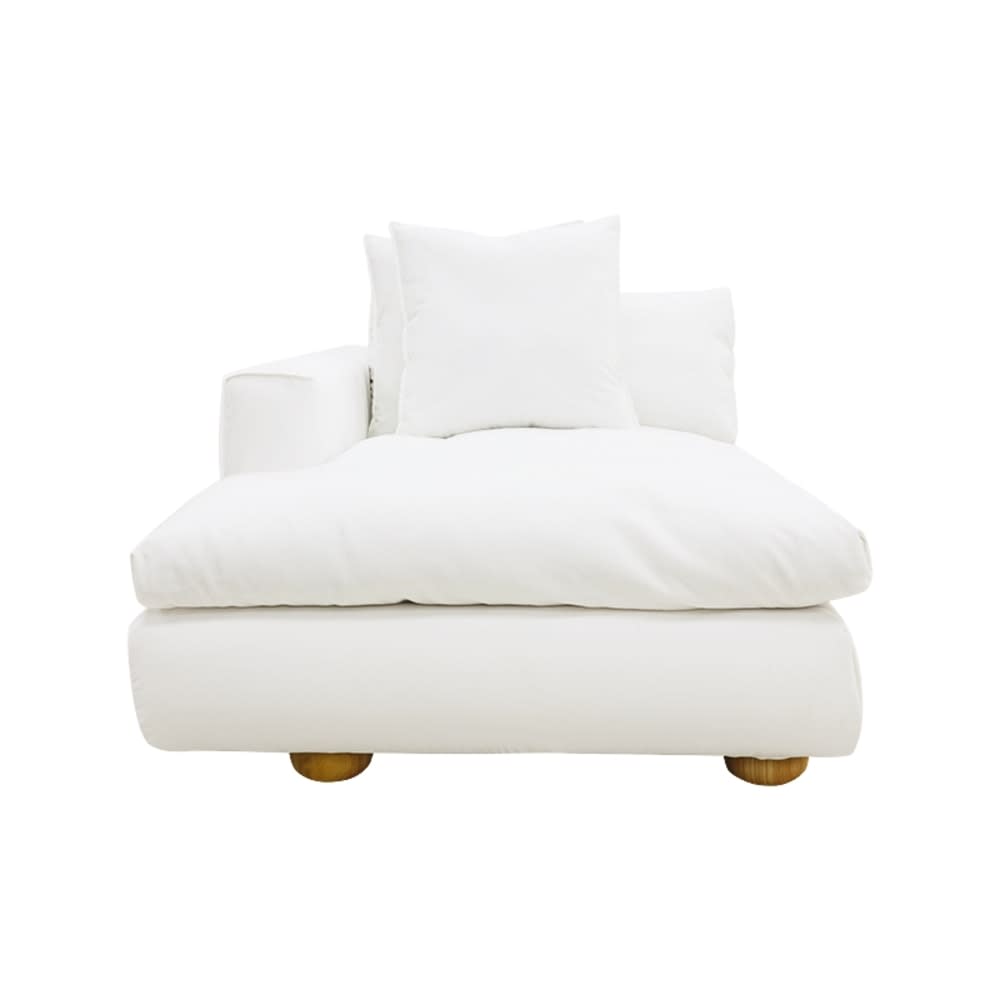 Tully Muse Frost Chaise Left Arm Facing Module color Muse Frost