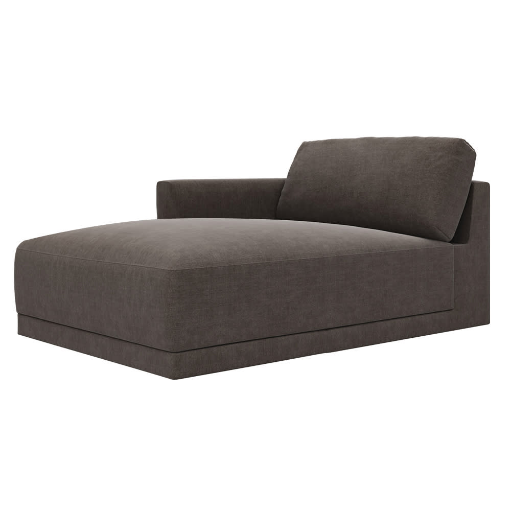 Haven Muse Mink Left Arm Facing Chaise Module color Muse Mink