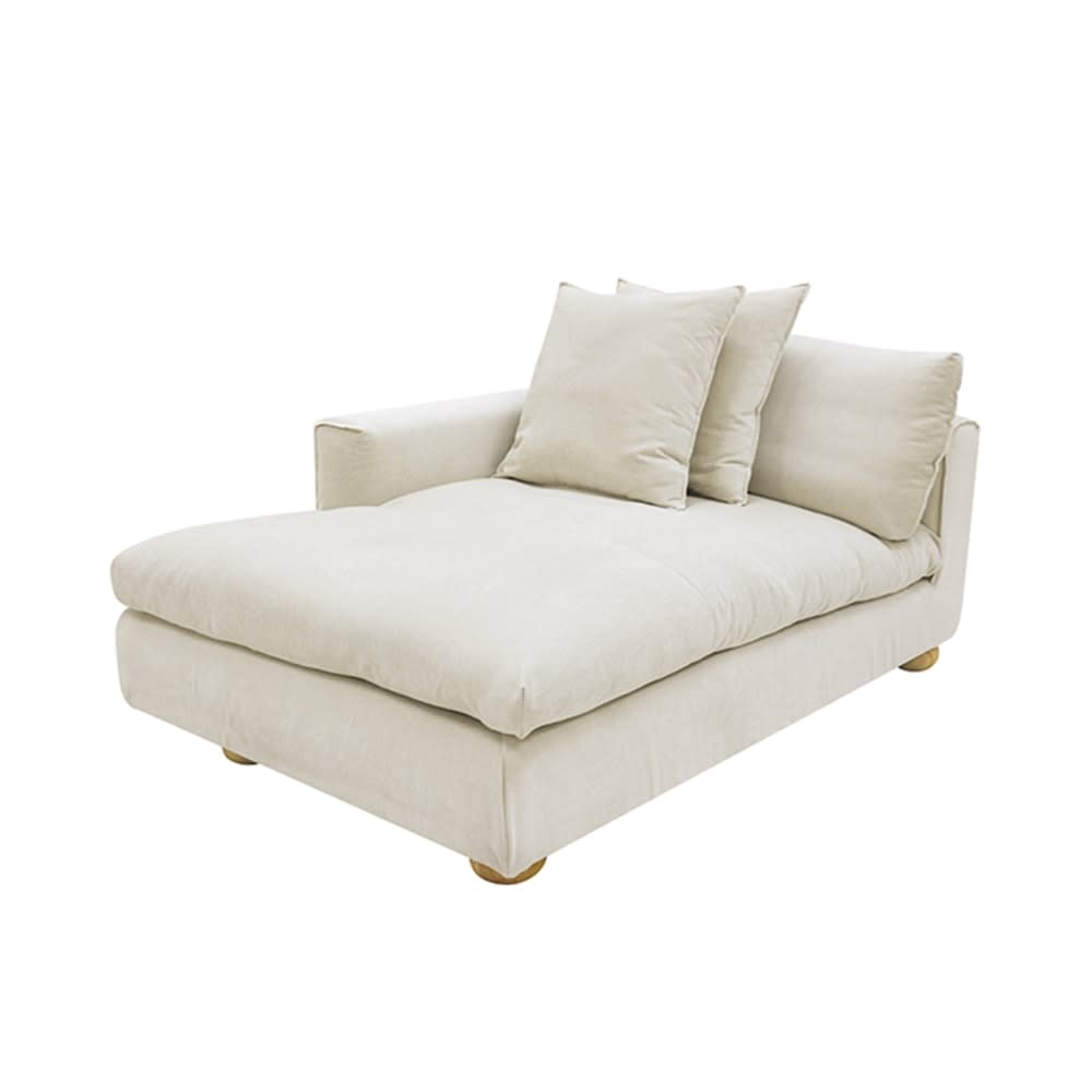 Tully Muse Flax Chaise Left Arm Facing Module color Muse Flax